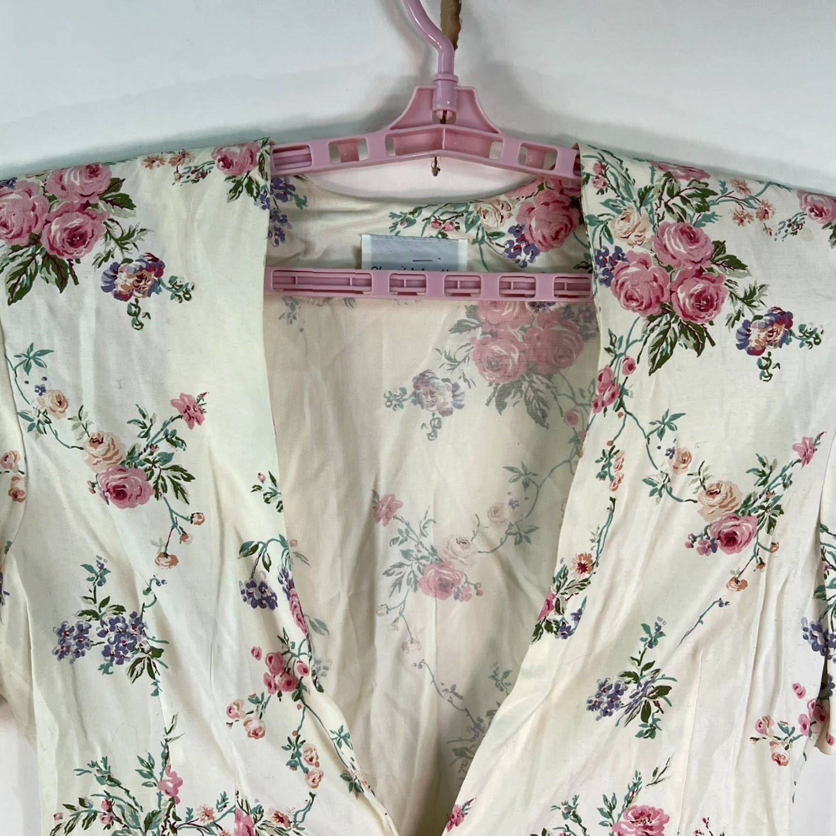 Vintage VINTAGE Sheri Martin Womens Blouse 12 Pink Floral Pearl Button Closure 90s Style Shirt Womens 12 Pink Floral Pearl Button Closure Size XL / US 12-14 / IT 48-50 - 2 Thumbnail