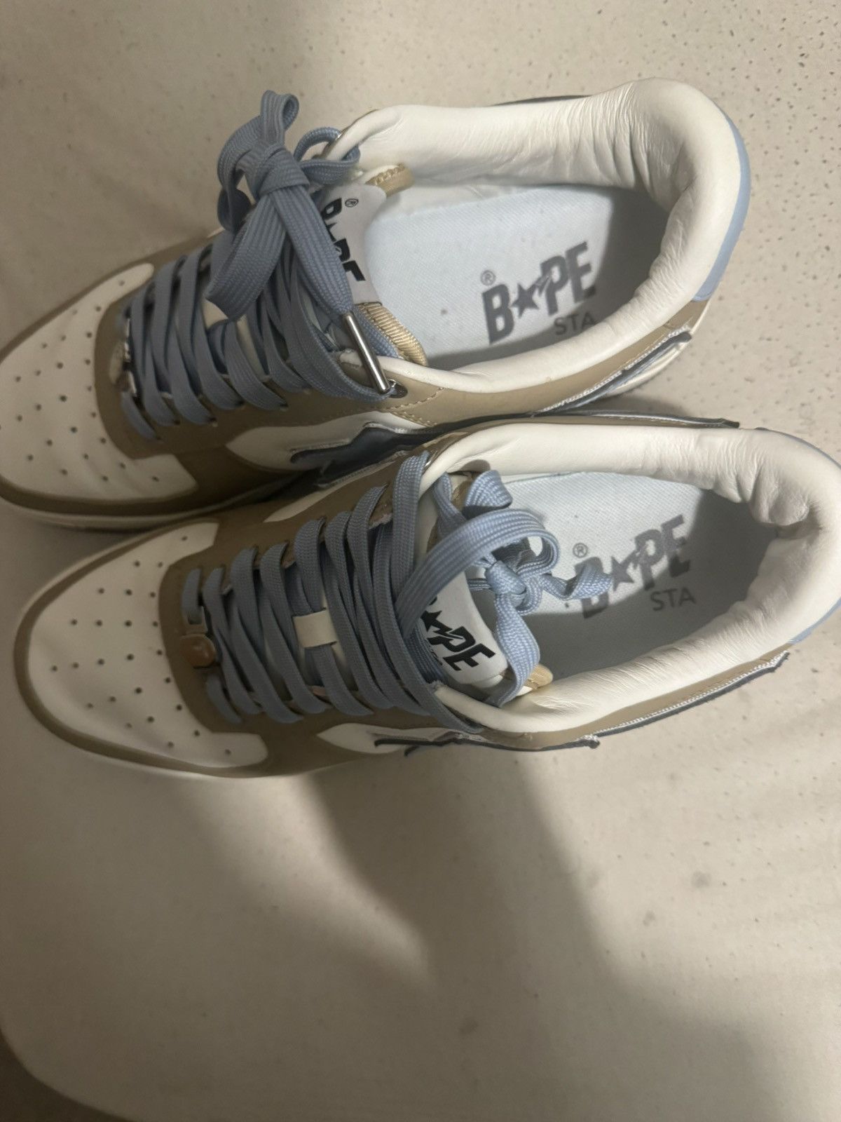 Bape Bape sta low #4 beige sky blue Size US 9 / EU 42 - 4 Thumbnail