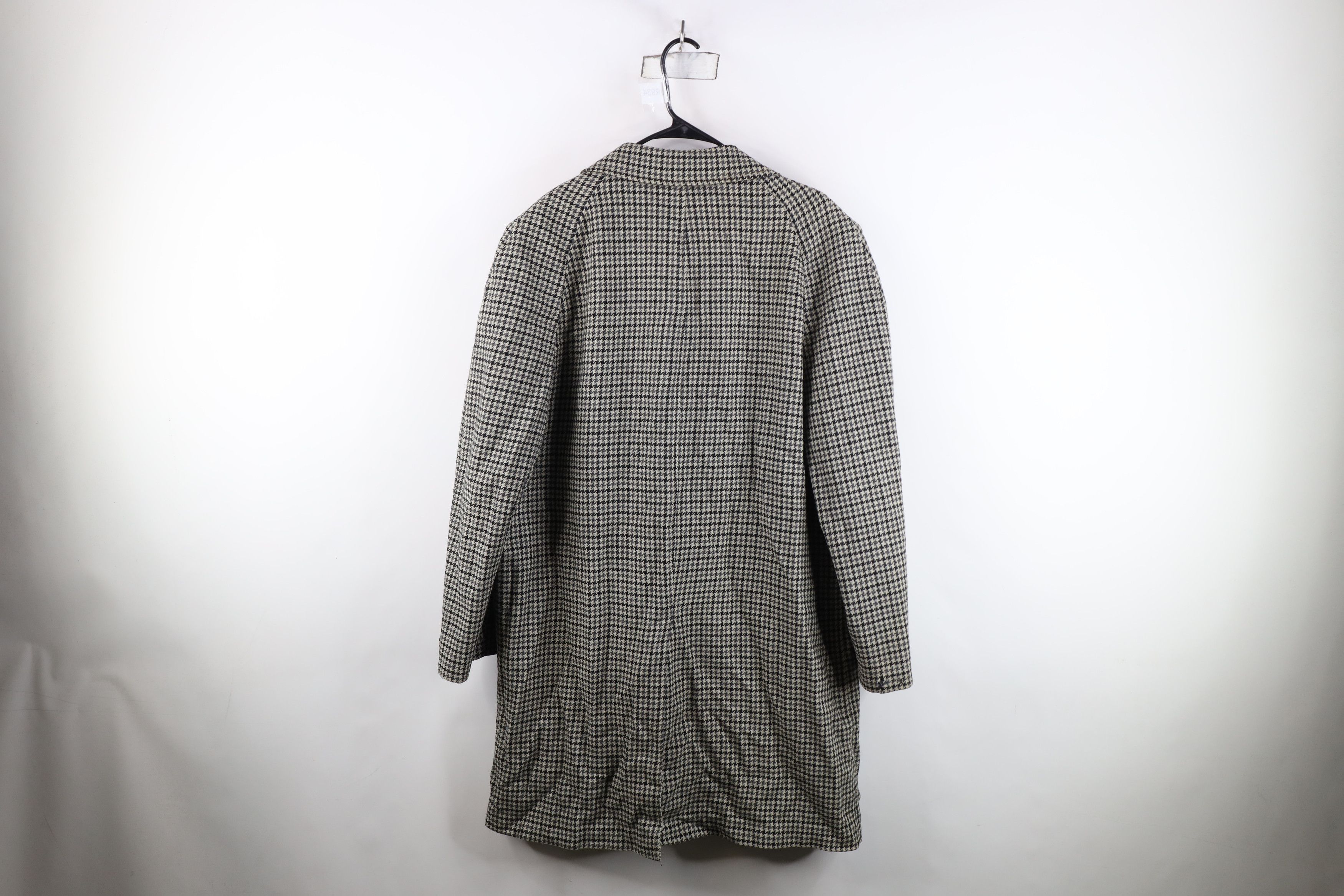 Vintage Vintage 50s Rockabilly Wool Houndstooth Overcoat Jacket USA Size US XL / EU 56 / 4 - 12 Thumbnail