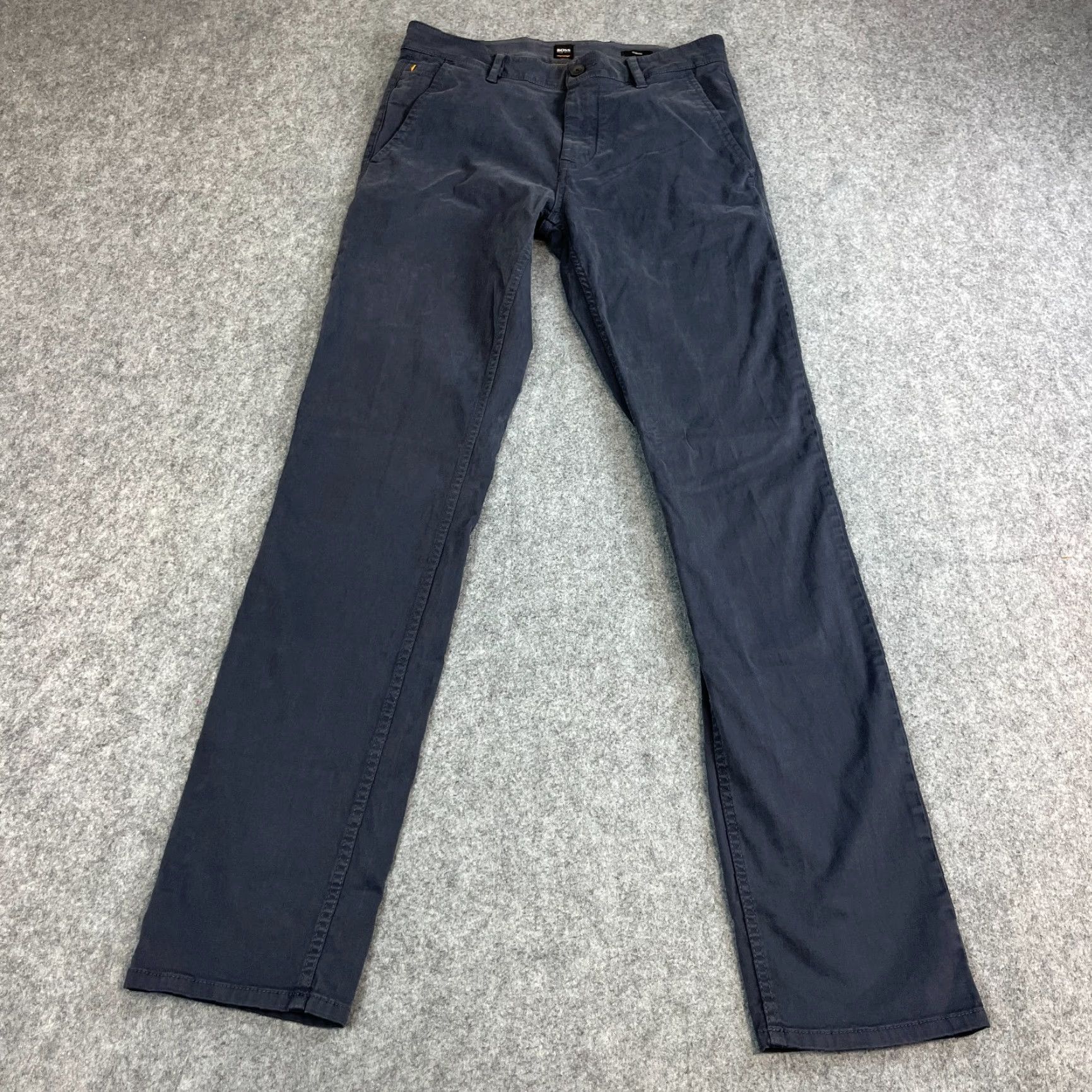 Hugo Boss Hugo Boss Slim Chino Trousers Mens 30 Blue Stretch 5-Pocket Logo Casual Business Formal Workwear Trousers Style: Chino Size US 30 / EU 46 - 2 Thumbnail