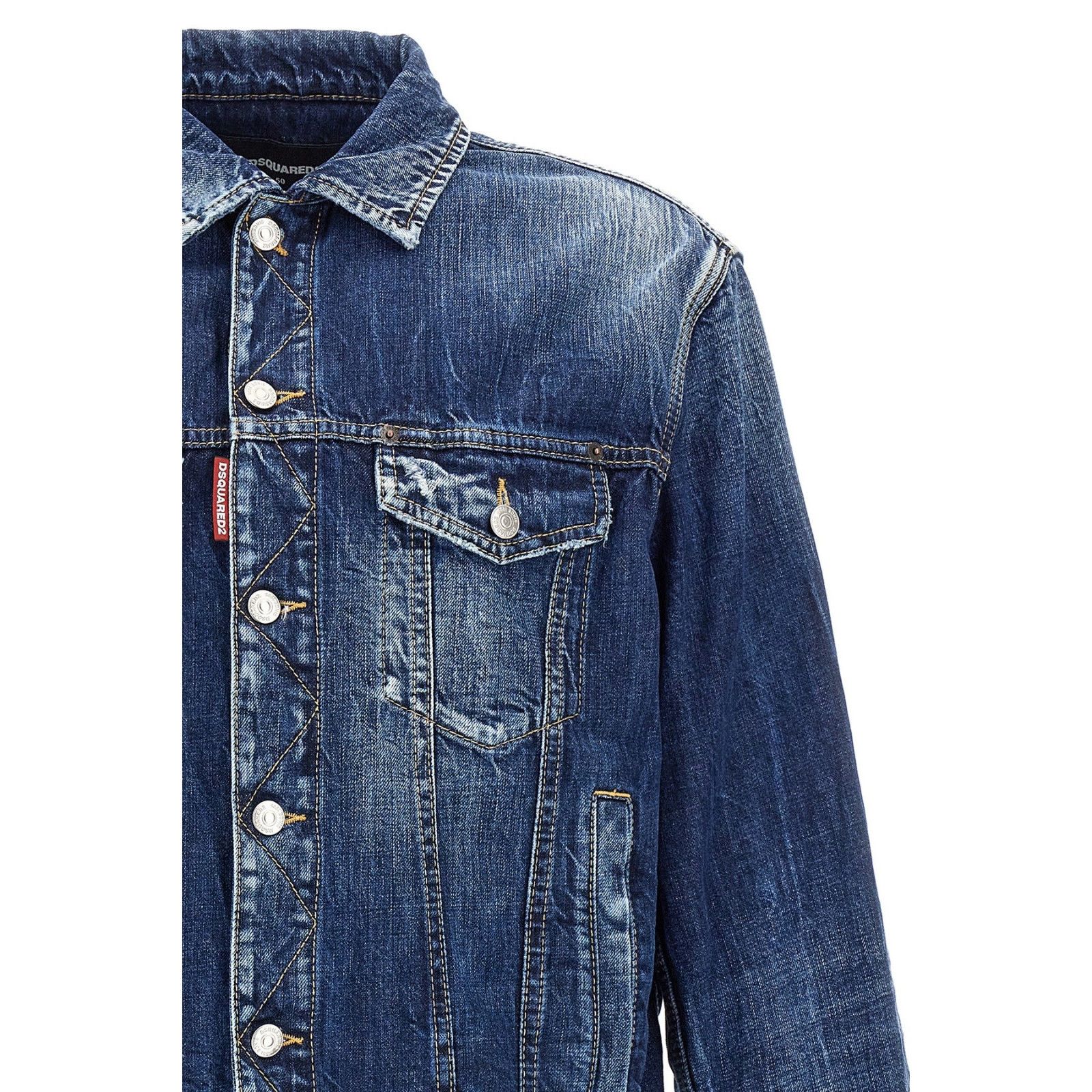 Dsquared2 DSQUARED2 Be Cool Be Wash Blue Denim Jacket New & Authentic Size US M / EU 48-50 / 2 - 3 Thumbnail