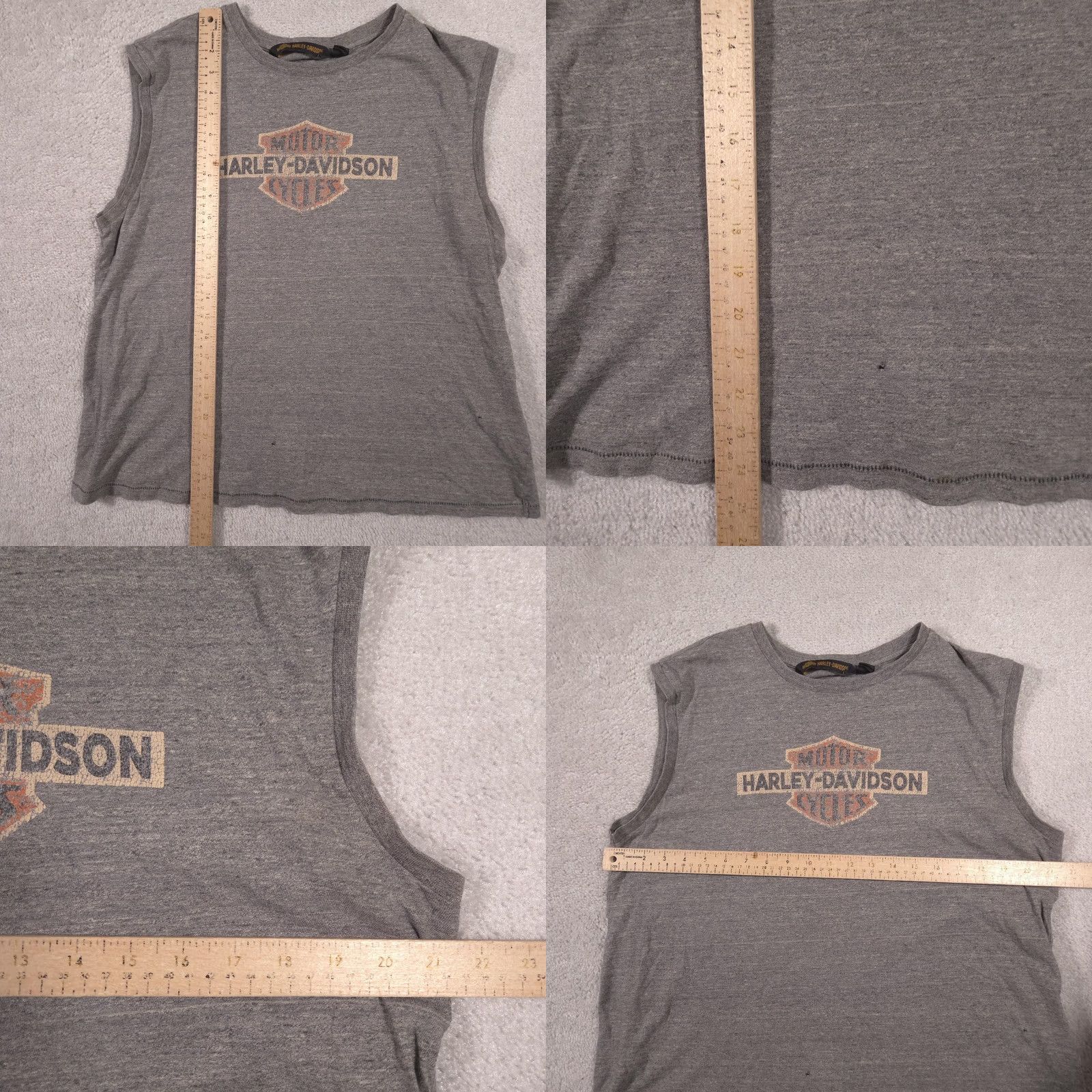 Harley Davidson Harley-Davidson Shirt Womens XL Gray Sleeveless Bar Shield Logo Graphic Biker Size XL / US 12-14 / IT 48-50 - 9 Thumbnail