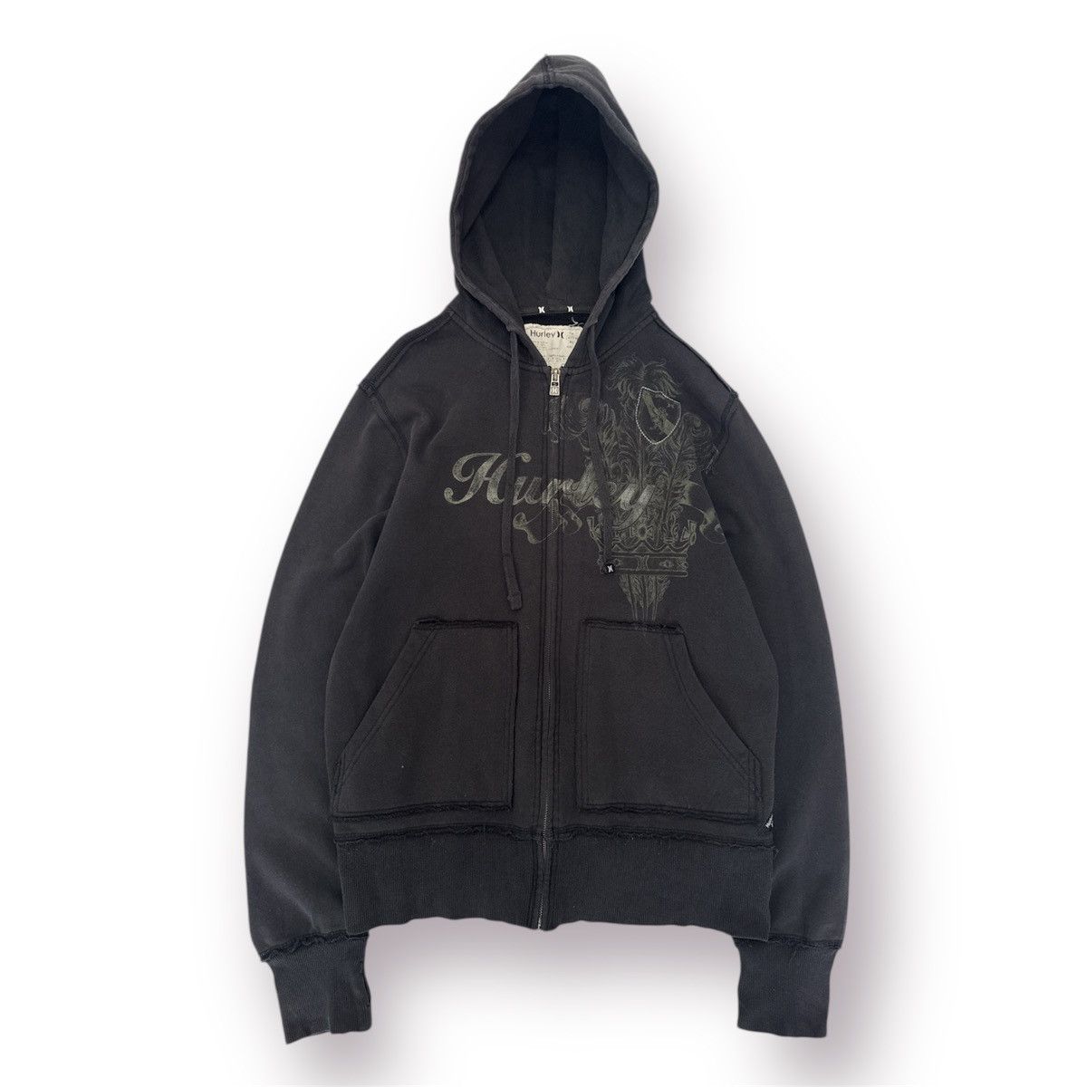 Hurley 🏄🏿‍♂️ Hurley Surf & Skate indipendent Distressed Black Hoodie -M Size US M / EU 48-50 / 2 - 1 Thumbnail