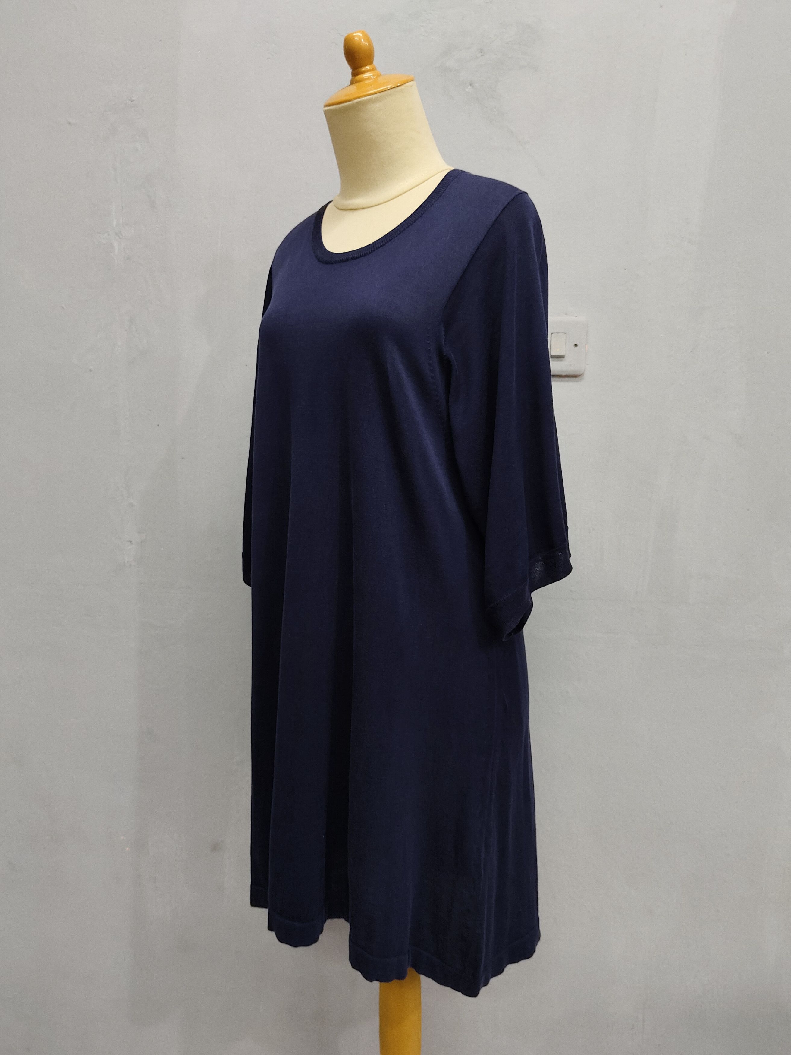 Zucca 🇯🇵 Zucca 🇯🇵 by Issey Co Navy Sweatshirt Midi Dress Size L / US 10 / IT 46 - 7 Thumbnail
