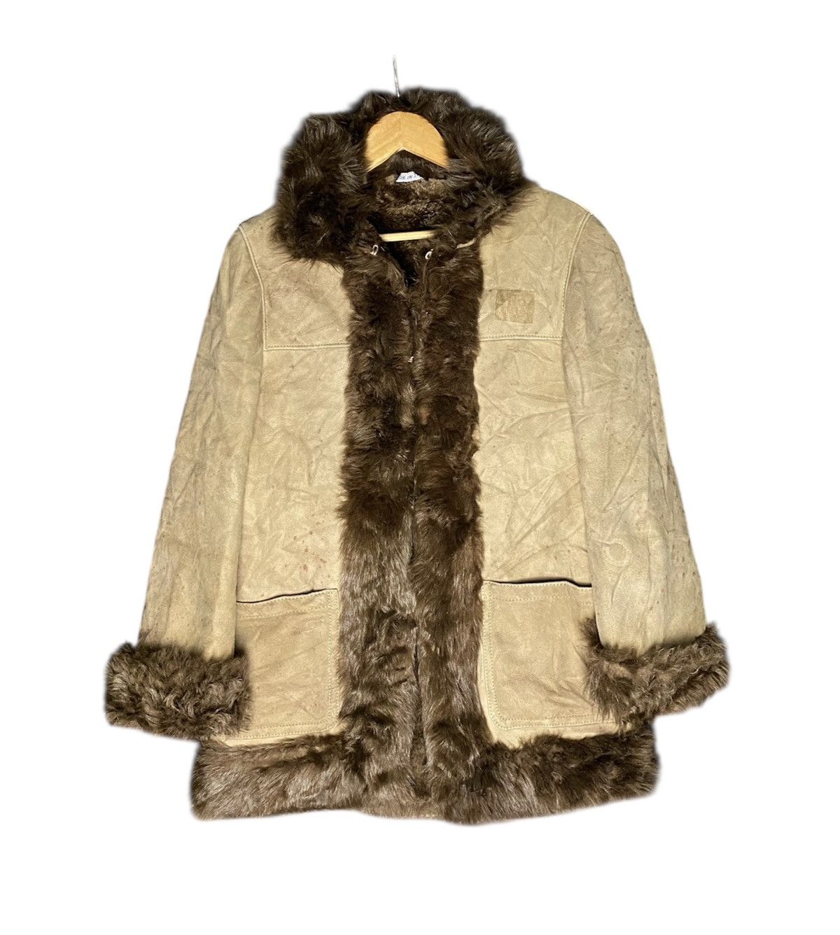 Leather Vintage Faux Fur Sherpa Leather Jacket Size US S / EU 44-46 / 1 - 1 Thumbnail