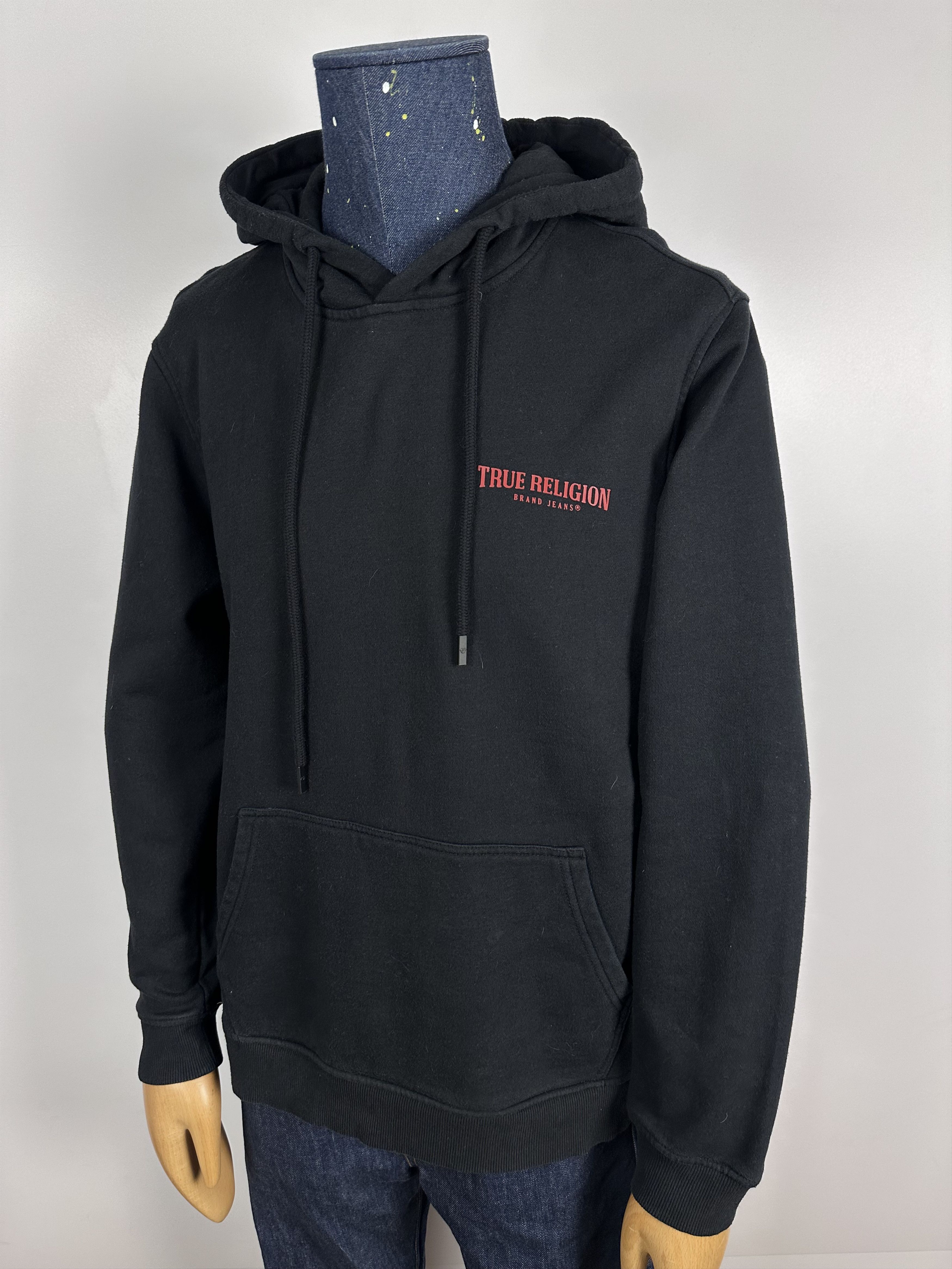 True Religion × Vintage True Religion Small Logo Pullover Hoodie Black Size L Size US L / EU 52-54 / 3 - 1 Thumbnail