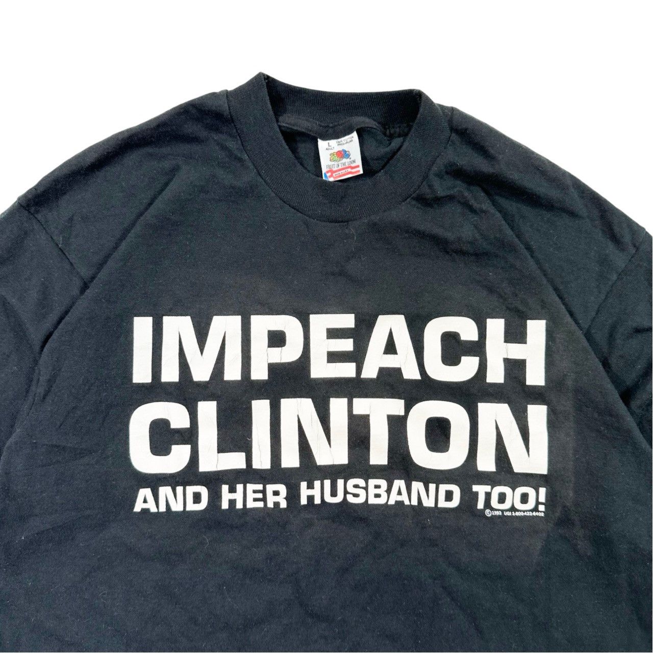 Vintage Vintage Rare 90s Single Stitch Impeach Clinton Political Size US L / EU 52-54 / 3 - 2 Thumbnail