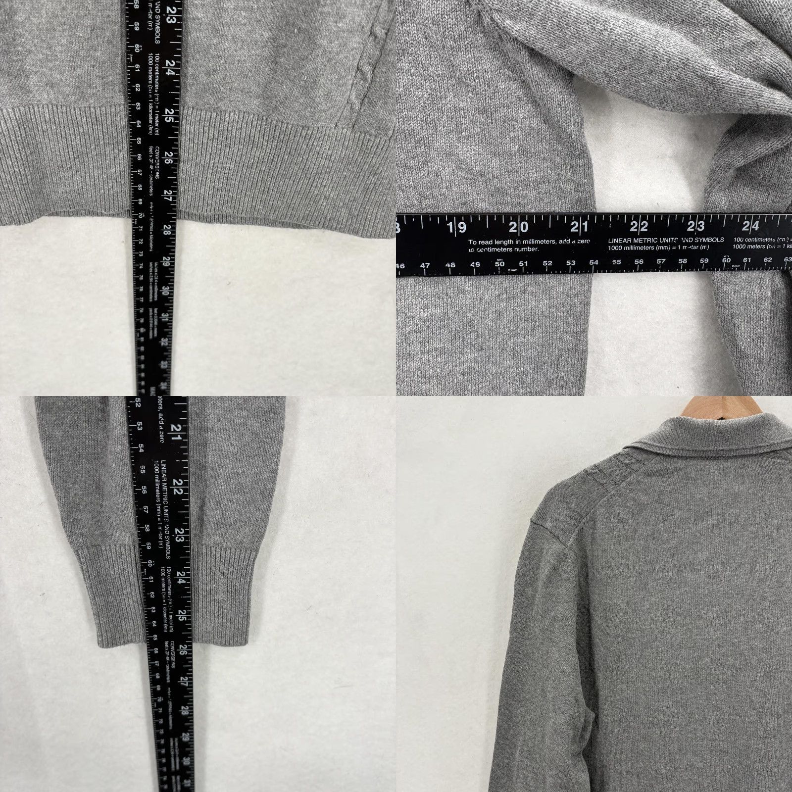 Ben Sherman Ben Sherman Sweater Mens Medium Gray Heather Knit Collared Long Sleeve Polo Size US M / EU 48-50 / 2 - 8 Thumbnail