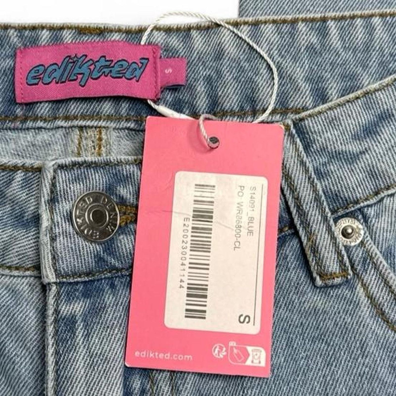 Other Edikted blue wide leg jeans Size S NWT Size 27" / US 4 / IT 40 - 3 Thumbnail
