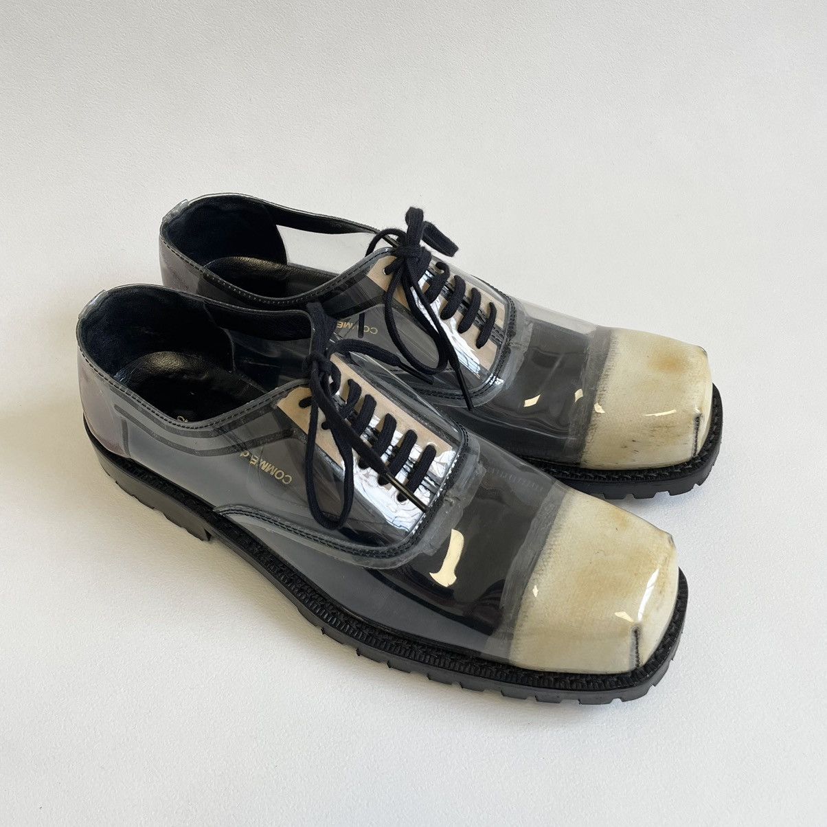 Comme des Garcons A/W 2002 Square Toe PVC Oxford Shoes Size US 8 / IT 38 - 5 Thumbnail