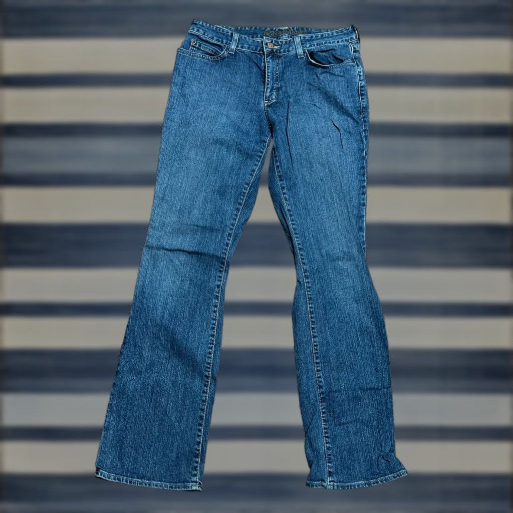 Eddie Bauer VINTAGE Eddie Bauer Jeans Women 8L Blue Pants High Waist Mom Denim Slim Straight 5-Pocket Mens? Women Size 30" / US 8 / IT 44 - 1 Thumbnail