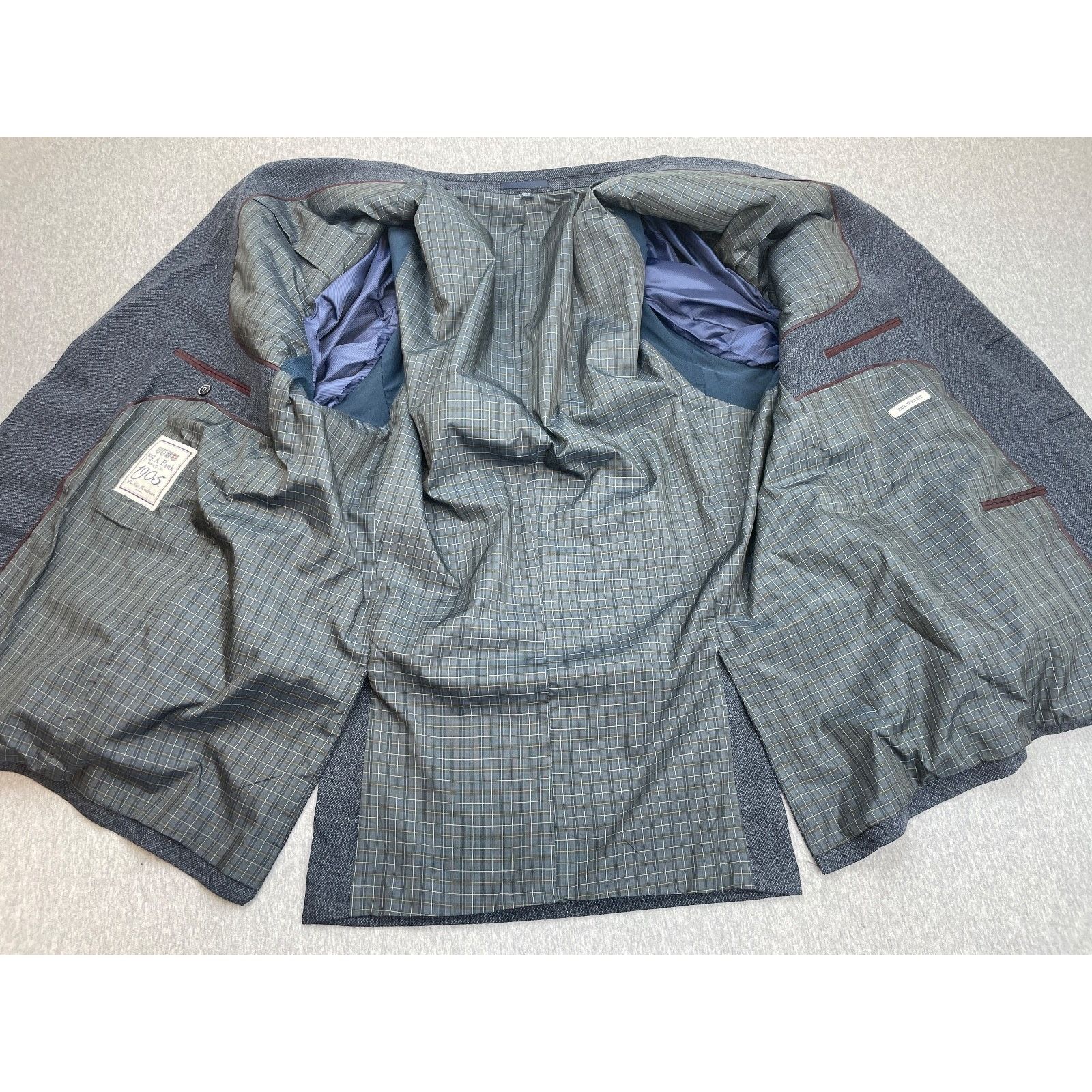 Jos. A. Bank Jos A Bank 1905 Blazer Mens 48R Hopsack Speckled Wool Blend Size 48R - 5 Thumbnail