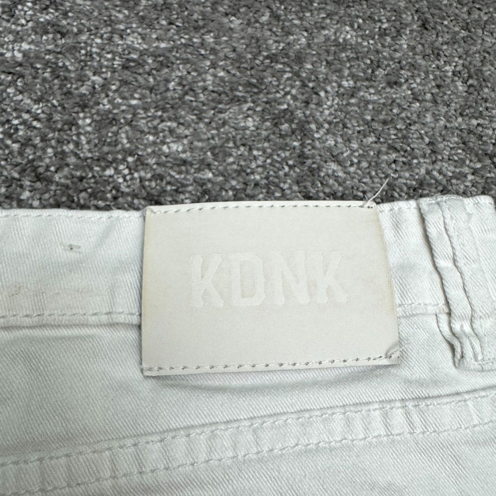 Denime KDNK Jeans Men 32 White Distressed Slim Fit Skinny Denim Cotton Ankle Zip Casual Size US 32 / EU 48 - 6 Thumbnail