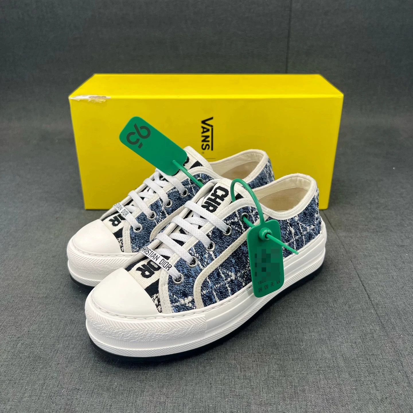 Dior DIOR Walk'n'Dior Platform Blue/White 35.5 Like New Size US 5 / IT 35 - 1 Thumbnail