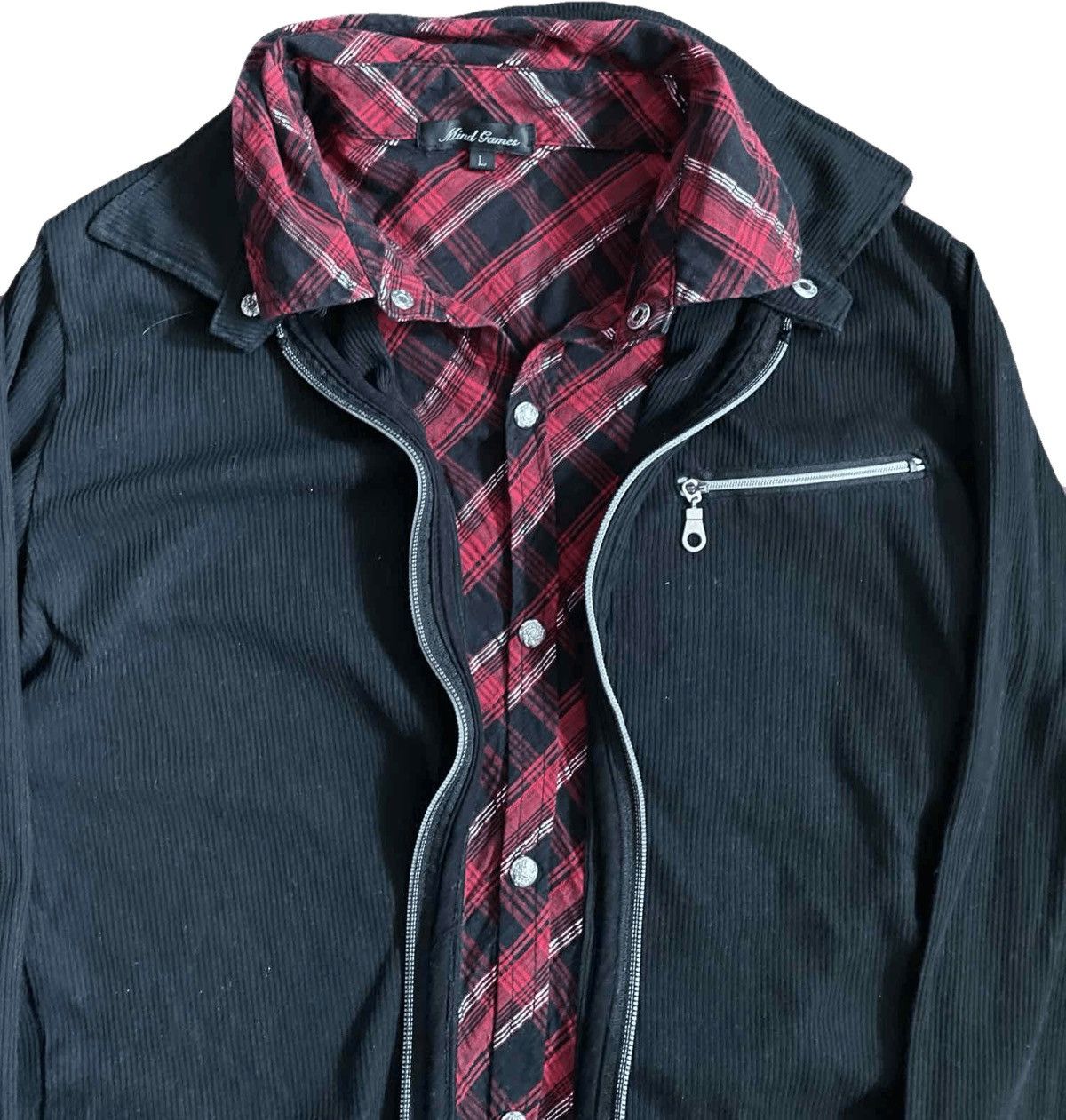 2000s Japanese archive docking zip up sweater vkei style