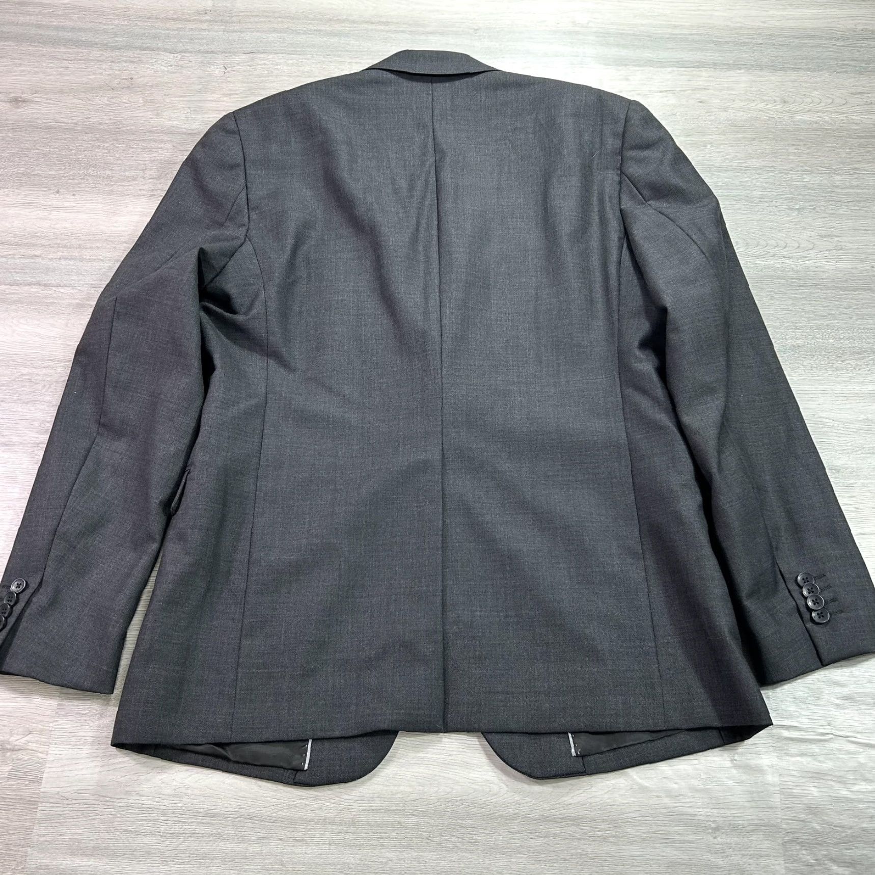 Theory Theory Mens Two-Button Notch Lapel Wool Blazer Jacket 42R Gray Formal Suit Coat Regular Sleeve 4-Button Cuff Mens Size 42R - 2 Thumbnail