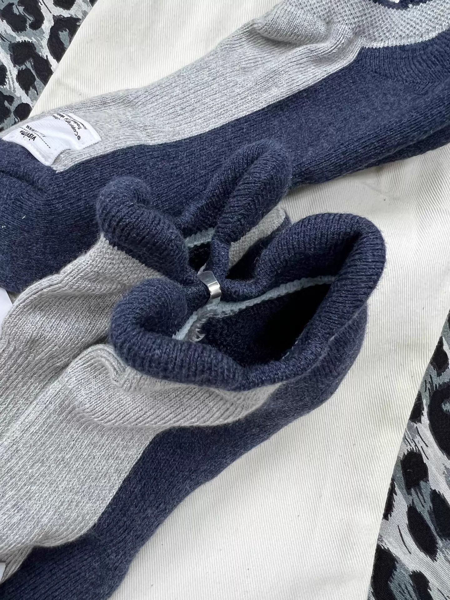 Visvim Blue and Gray Ankle Socks Size ONE SIZE - 7 Thumbnail