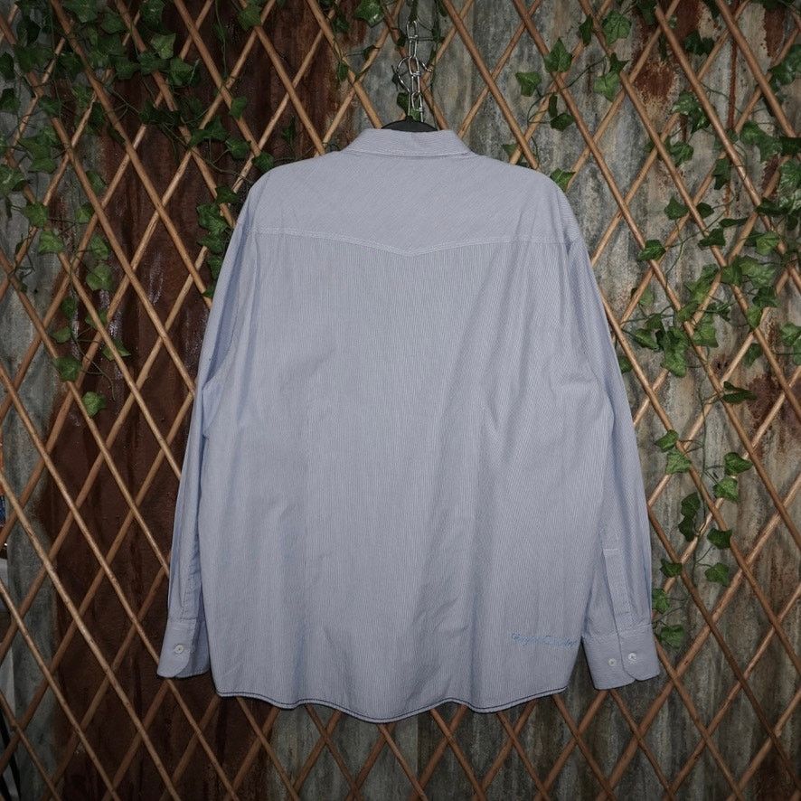 Vintage XXL - Vintage / Y2K light blue button up 2000s dress shirt Size US XXL / EU 58 / 5 - 3 Thumbnail
