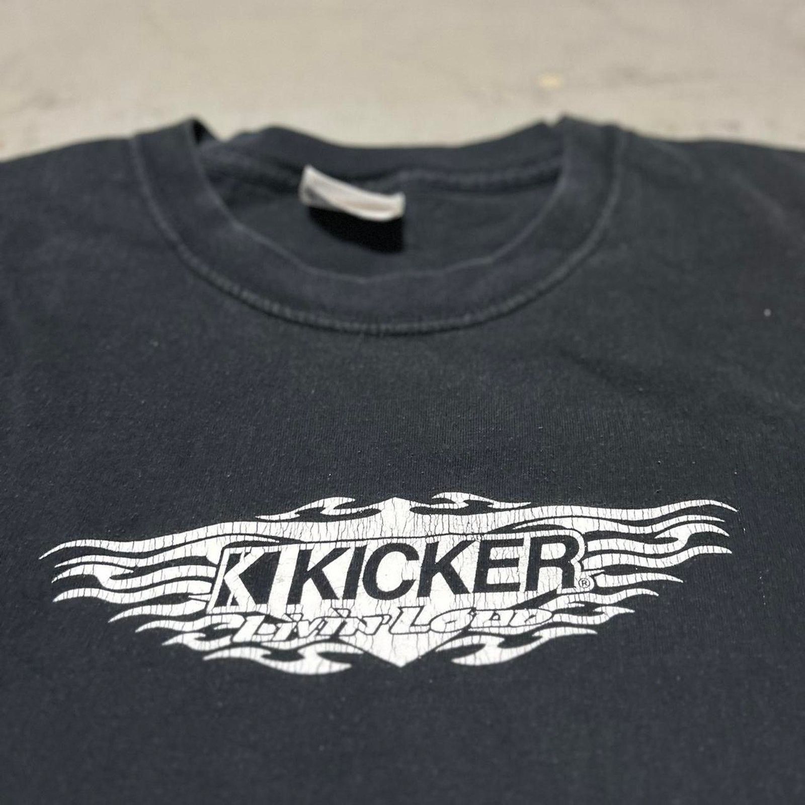 Hanes **Kicker Audio “Livin' Loud” Flame Logo T-Shirt Size US XL / EU 56 / 4 - 2 Thumbnail