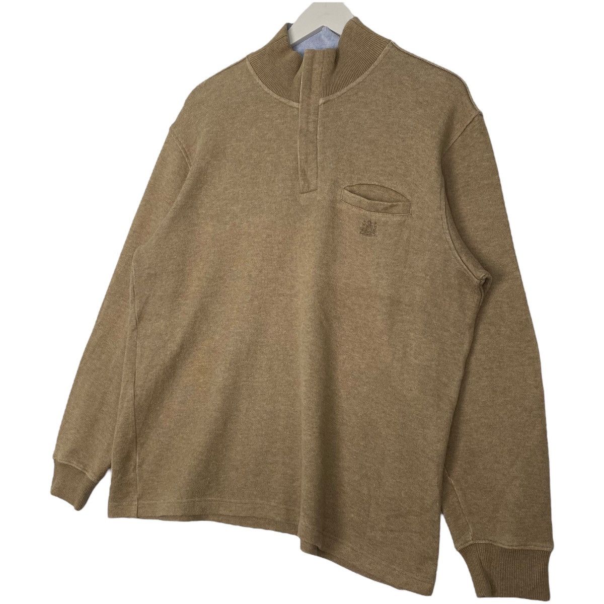 Vintage Vintage Aquascutum Quater Zipper Sweatshirt Brown Size US L / EU 52-54 / 3 - 2 Thumbnail