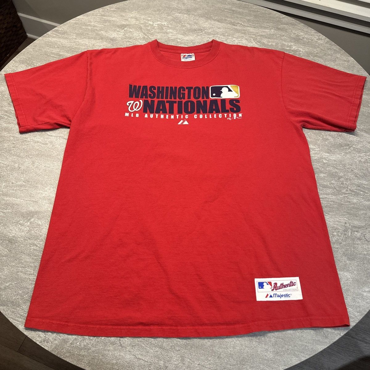 MLB × Majestic Vintage Y2K Washington Nationals MLB Majestic Shirt Size US XL / EU 56 / 4 - 1 Thumbnail