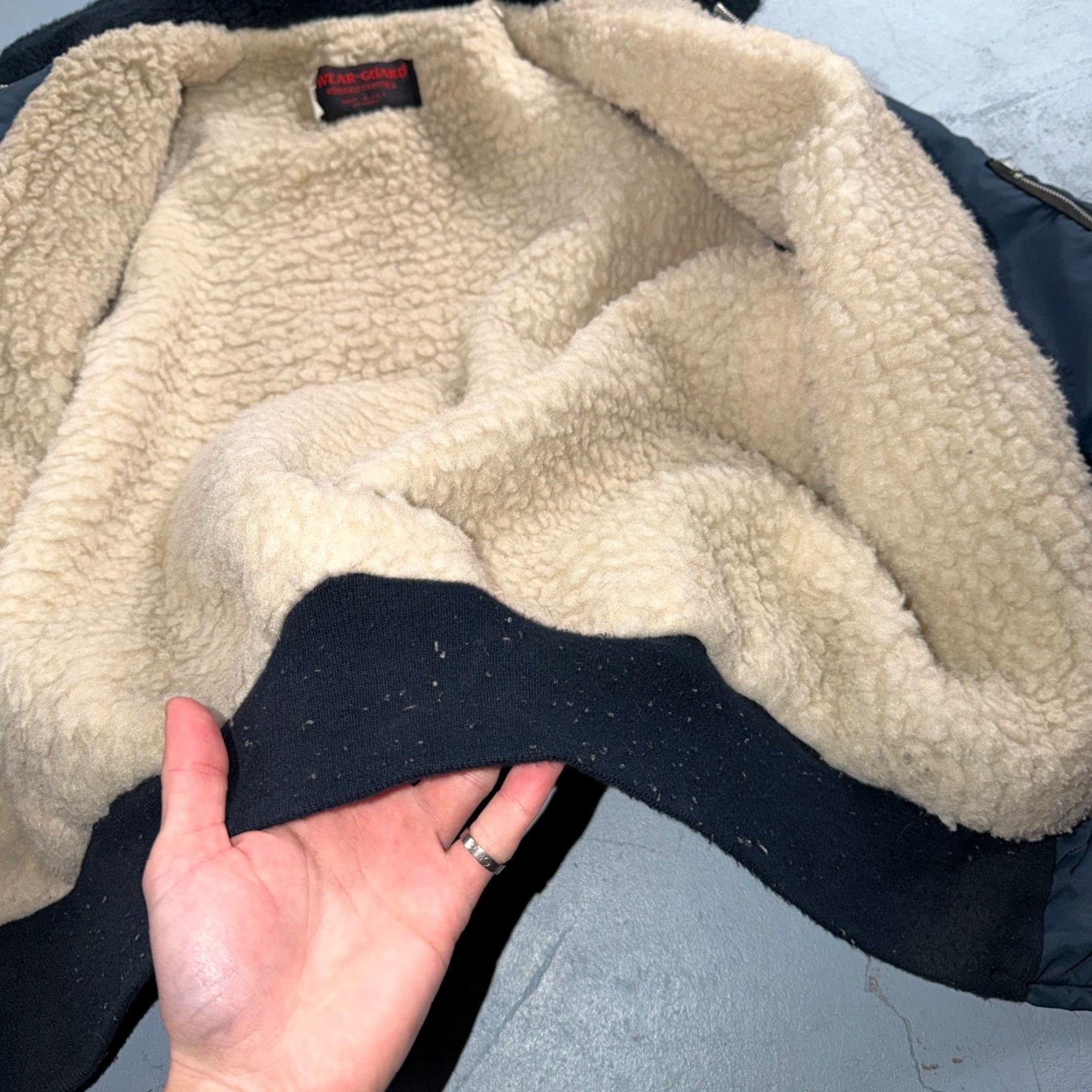 Vintage Vintage Wear-Guard Jacket Mens M Blue Bomber Faux Fur Collar Sherpa USA 80s Size US M / EU 48-50 / 2 - 5 Thumbnail