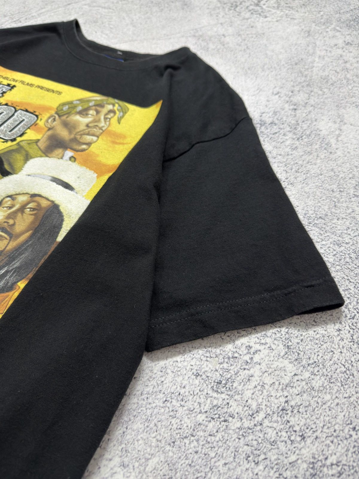 Death Row Records × Rap Tees × Vintage VTG THE HOOD THE BAD THE GULLY TUPAC SNOOP DOGG RAP T-SHIRT Size US XL / EU 56 / 4 - 8 Thumbnail