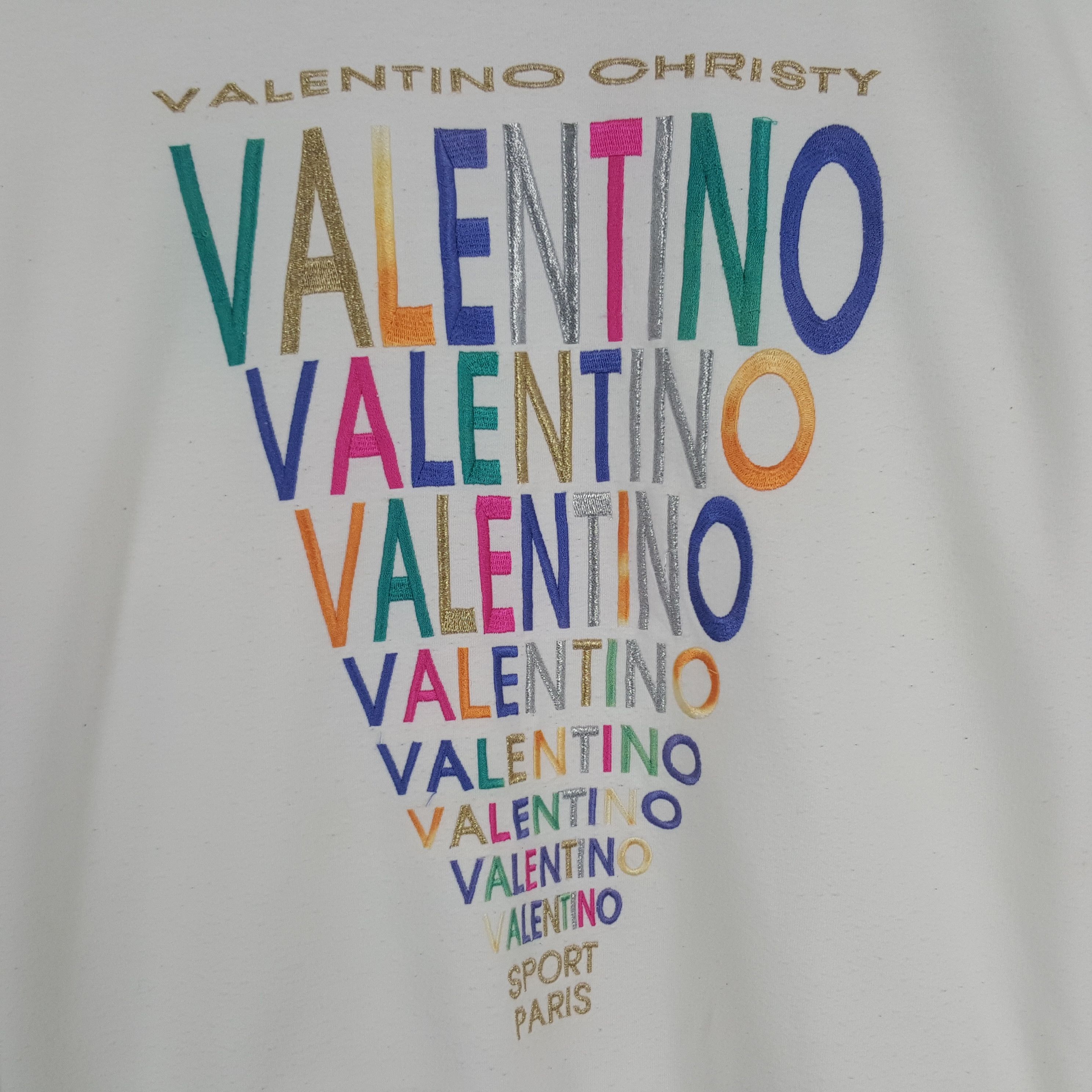 Valentino × Vintage Vintage Valentino Ohristy Embroidery Sweatshirt Size US M / EU 48-50 / 2 - 2 Thumbnail