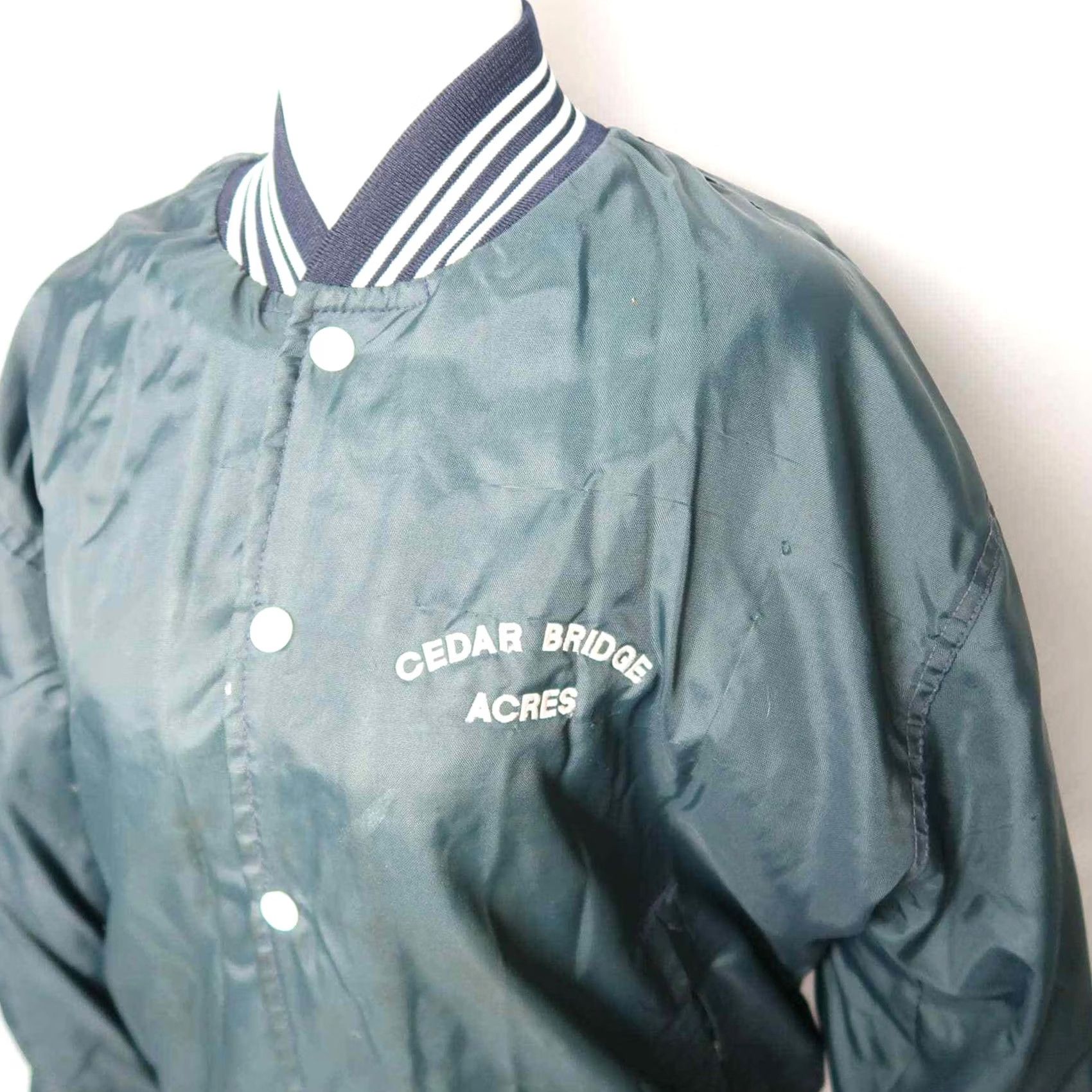 Vintage VINTAGE West Wind dark green windbreaker varsity bomber jacket 80s L Mens Size US L / EU 52-54 / 3 - 3 Thumbnail