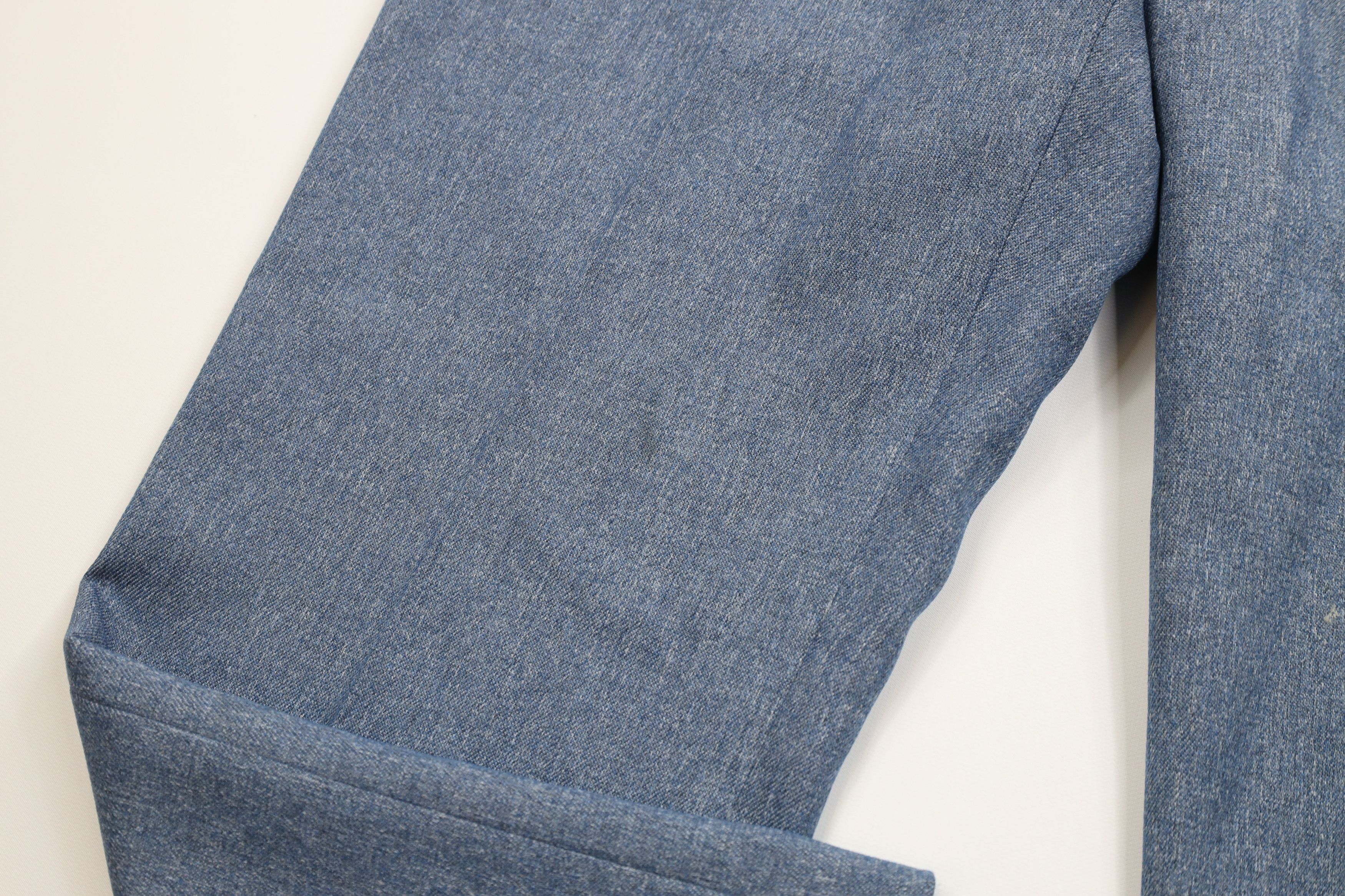 Vintage Vintage 70s Streetwear Knit Wide Leg Chino Pants Blue USA Size US 38 / EU 54 - 8 Thumbnail