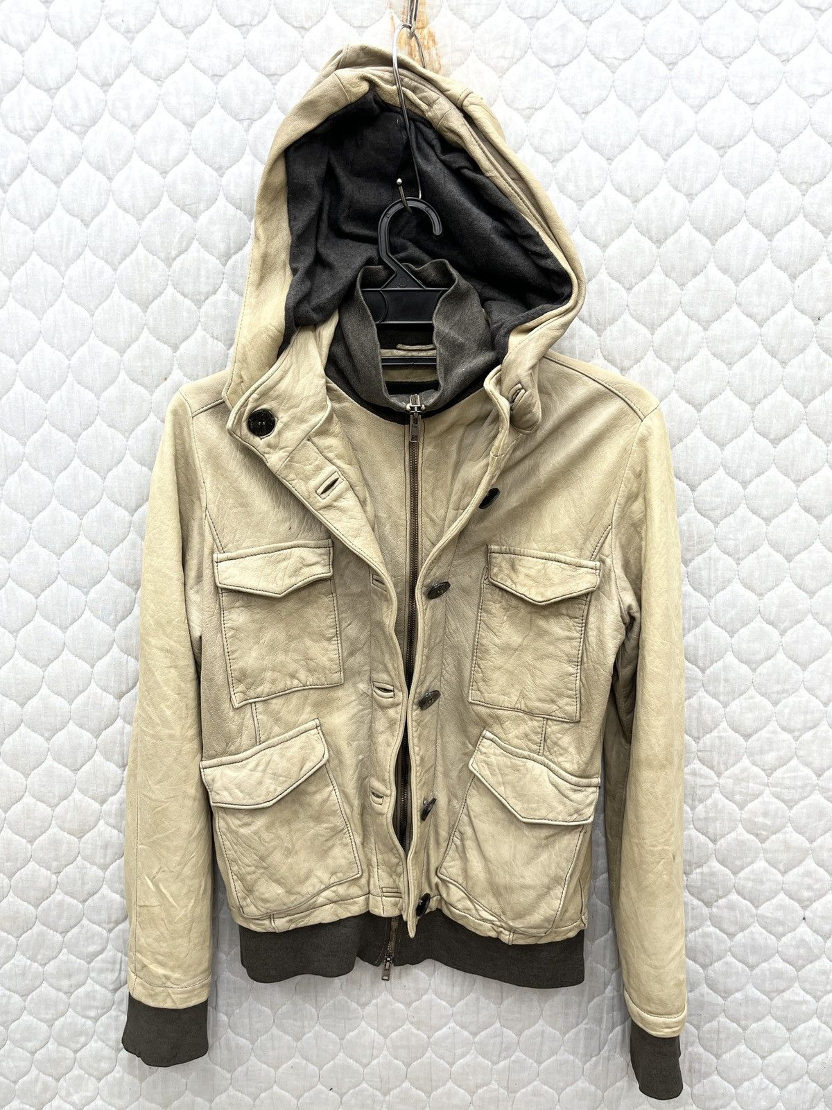 Giorgio Brato 🔥🔥🔥STEALS GIORGIO BRATO LEATHER JACKET DETACHABLE HOODIE Size XS / US 0-2 / IT 36-38 - 2 Thumbnail