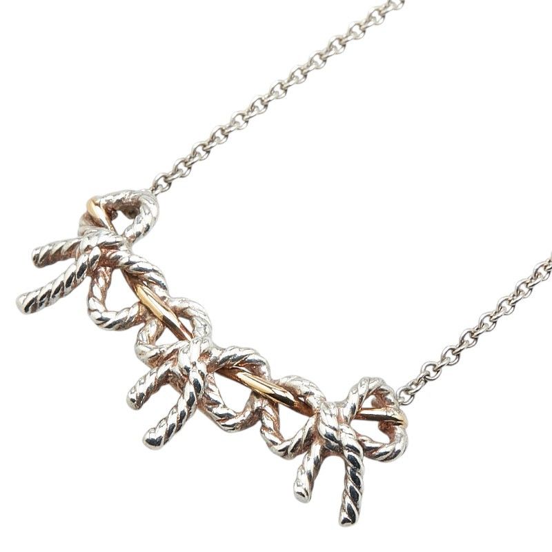 Tiffany & Co. Tiffany & Co. Tiffany & Co. Triple Ribbon SV925 Au750 Necklace Metal Necklace DUTY FREE for USA Size ONE SIZE - 1 Thumbnail