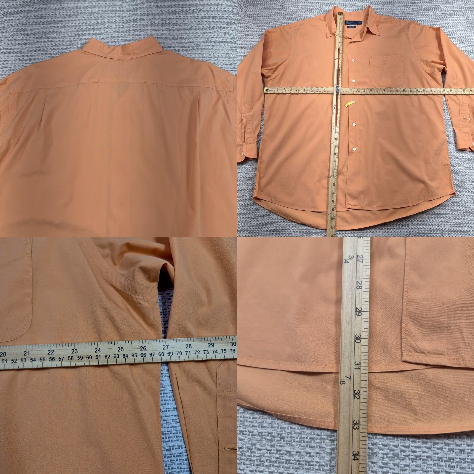 Polo Ralph Lauren VINTAGE Polo Ralph Lauren Shirt Mens XL Button Up Orange Marlowe Cotton Long Sleeve Size US XL / EU 56 / 4 - 8 Thumbnail
