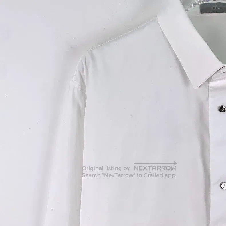 Dior Dior White cotton lapel single-breasted long-sleeved shirt Size US M / EU 48-50 / 2 - 3 Thumbnail