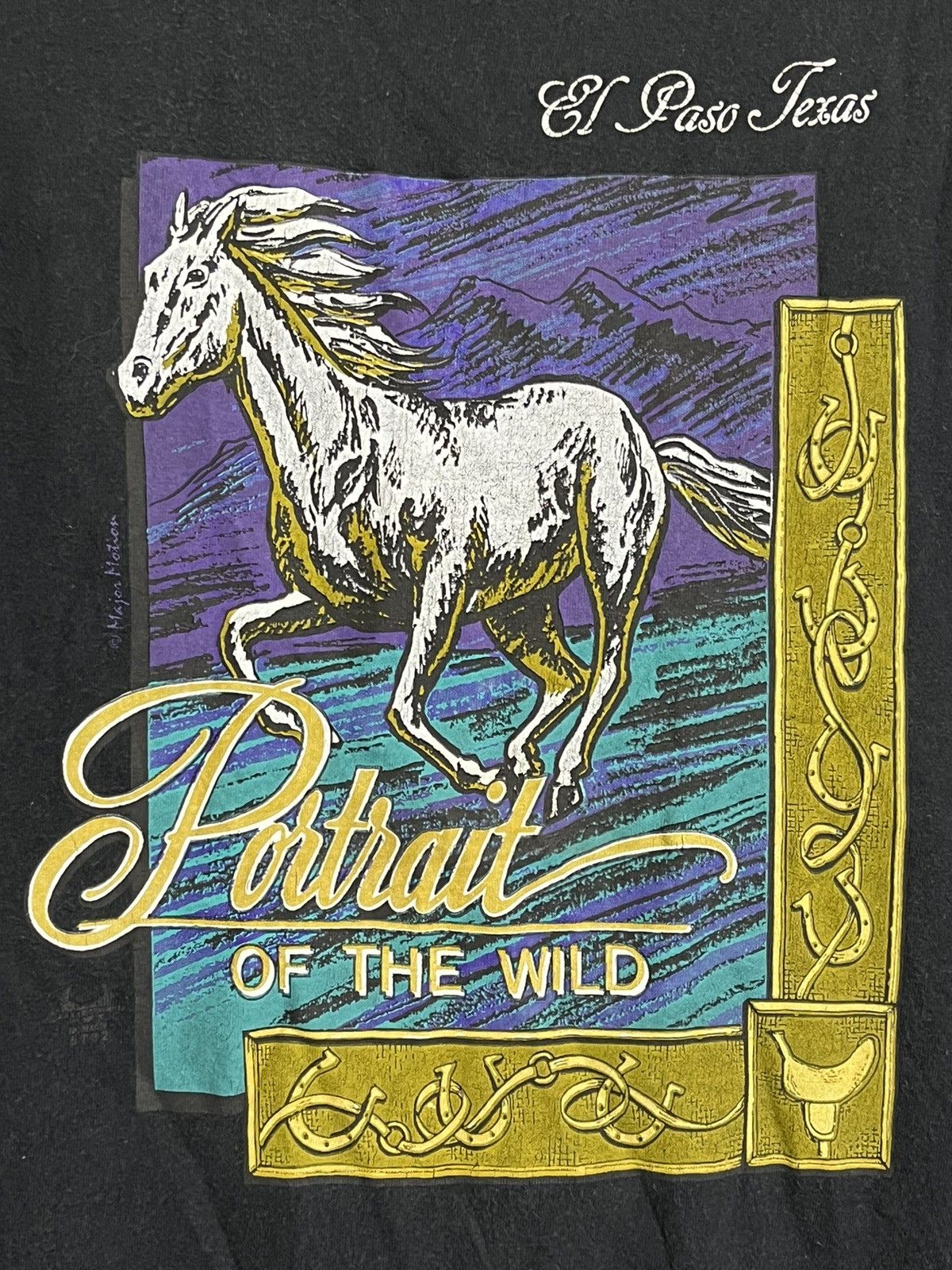 Art Comes First VINTAGE 90s EL PASO TEXAS PORTRAIT OF THE WILD T SHIRT Size US L / EU 52-54 / 3 - 3 Thumbnail