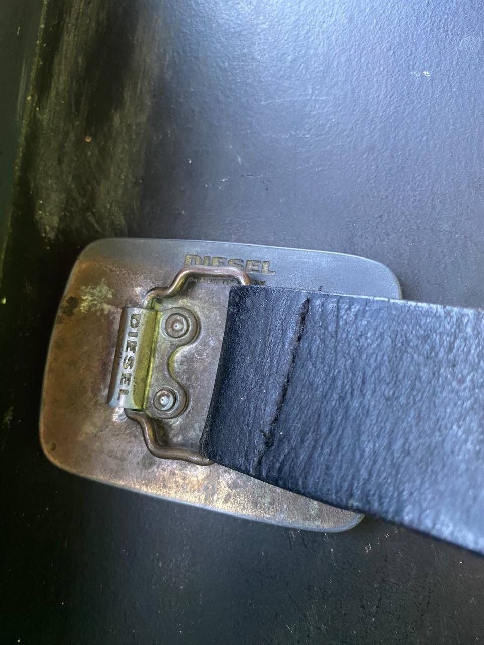 Diesel × Vintage Rare !! Y2K Diesel Black Leather Belt Punk Hysterical Size ONE SIZE - 6 Thumbnail