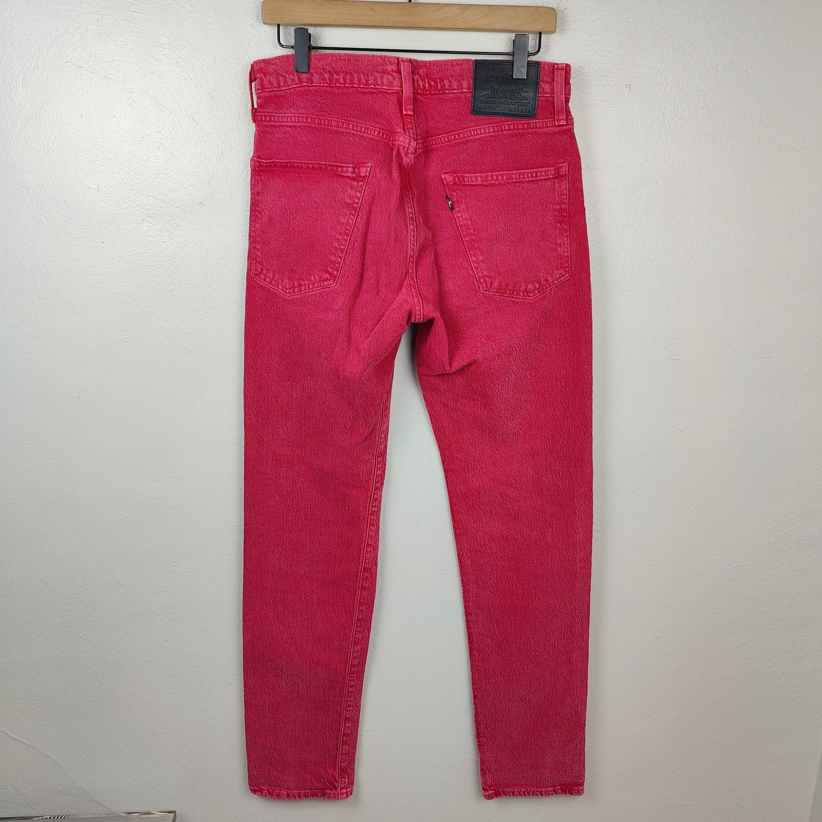 Levi's Levi's Made and Crafted 502 Jeans Mens 30x34 Red Pink Pink Size US 30 / EU 46 - 8 Thumbnail