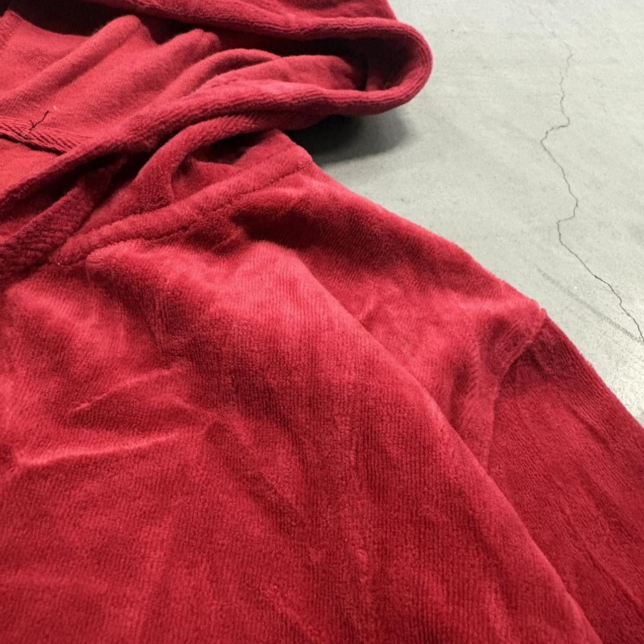 Vintage Crazy Vintage Y2K/2000s Blank Red Velvet Velour Zipup Hoodie! Size US M / EU 48-50 / 2 - 2 Thumbnail