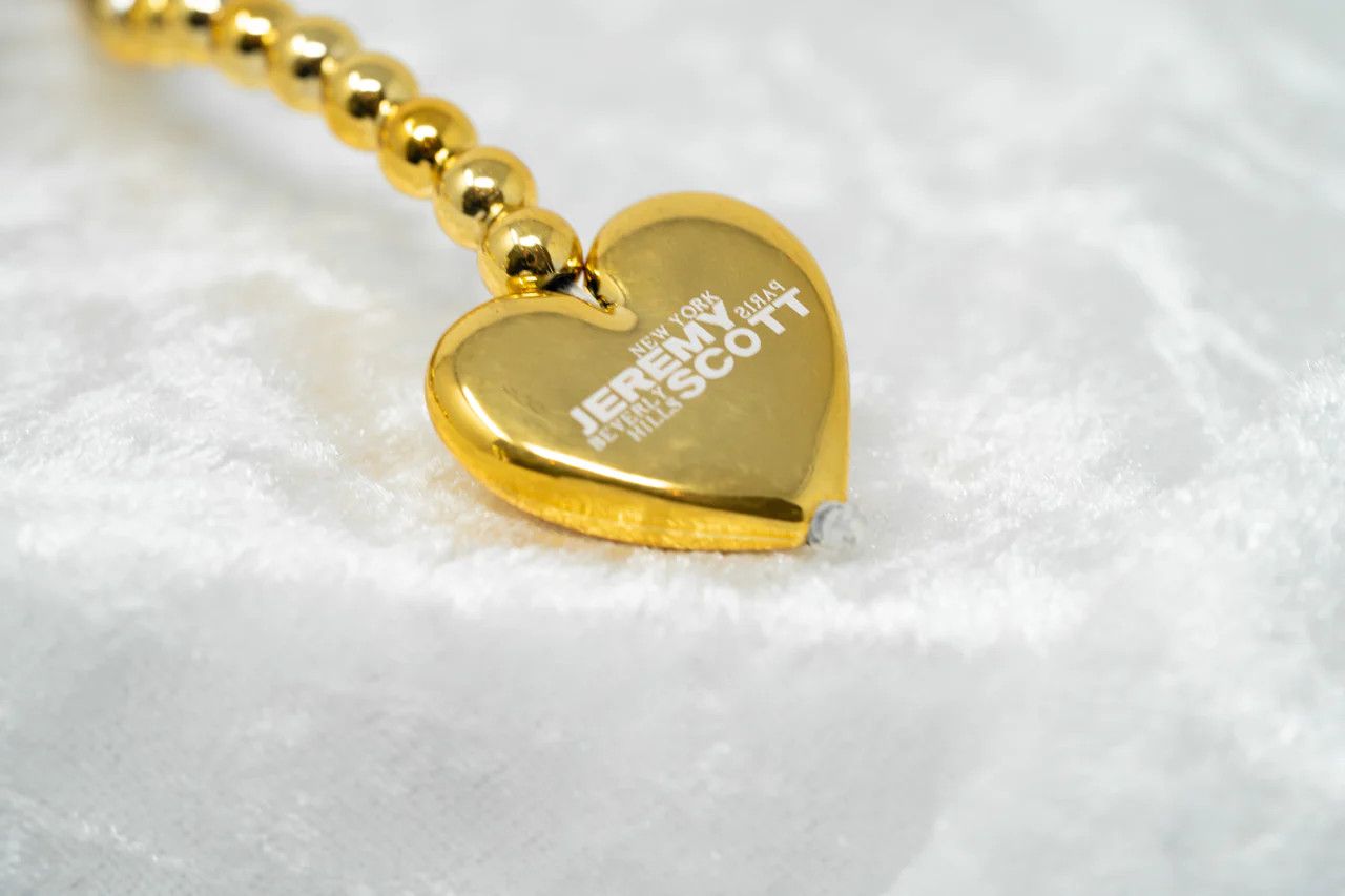 Jeremy Scott Jeremy Scott Gold Heart Shaped Sunglasses Size ONE SIZE - 6 Thumbnail