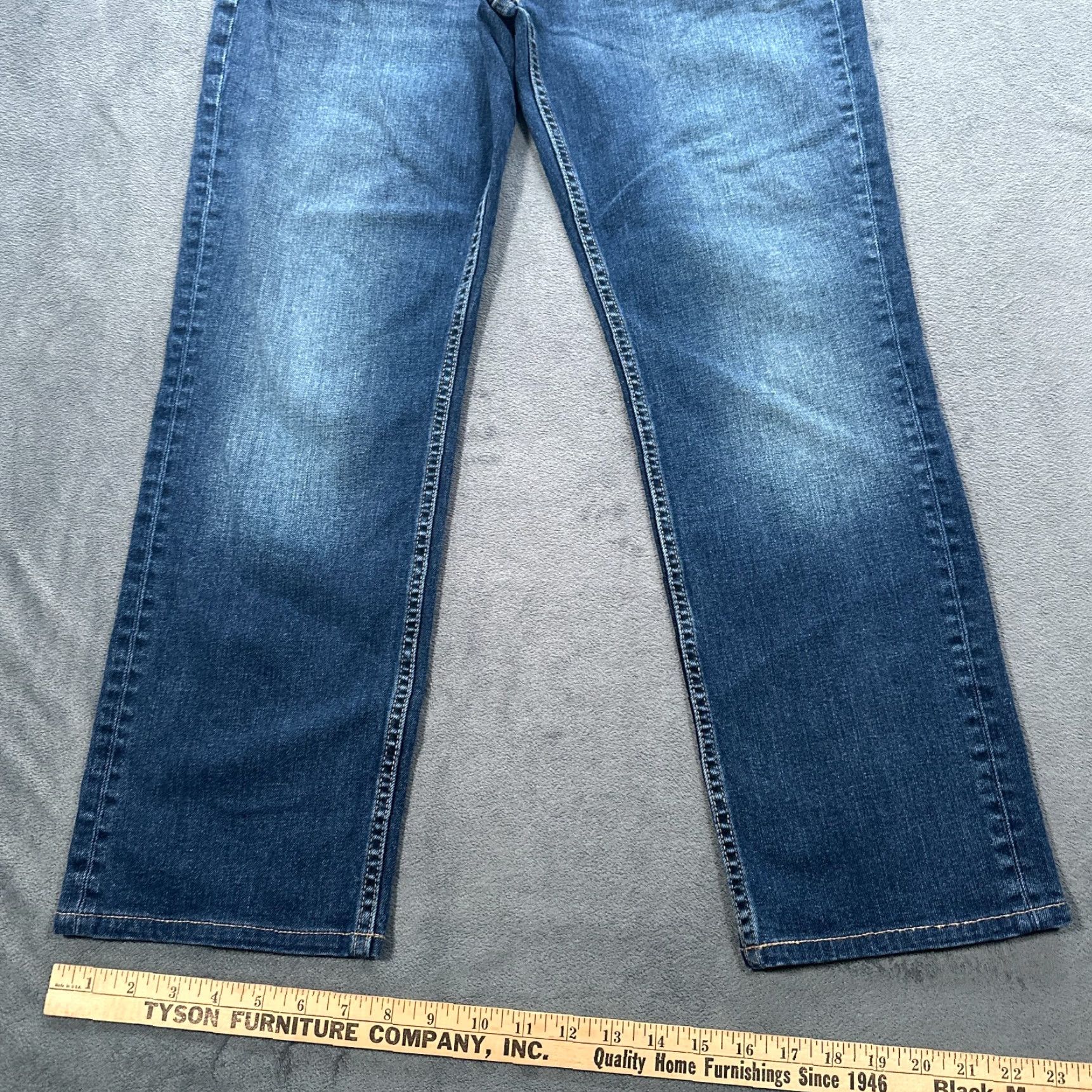 Hudson Hudson Jeans Mens 34x29 Blue Dark Wash Straight Leg Stretch Denim 5-Pocket Regular Fit USA Size US 34 / EU 50 - 2 Thumbnail