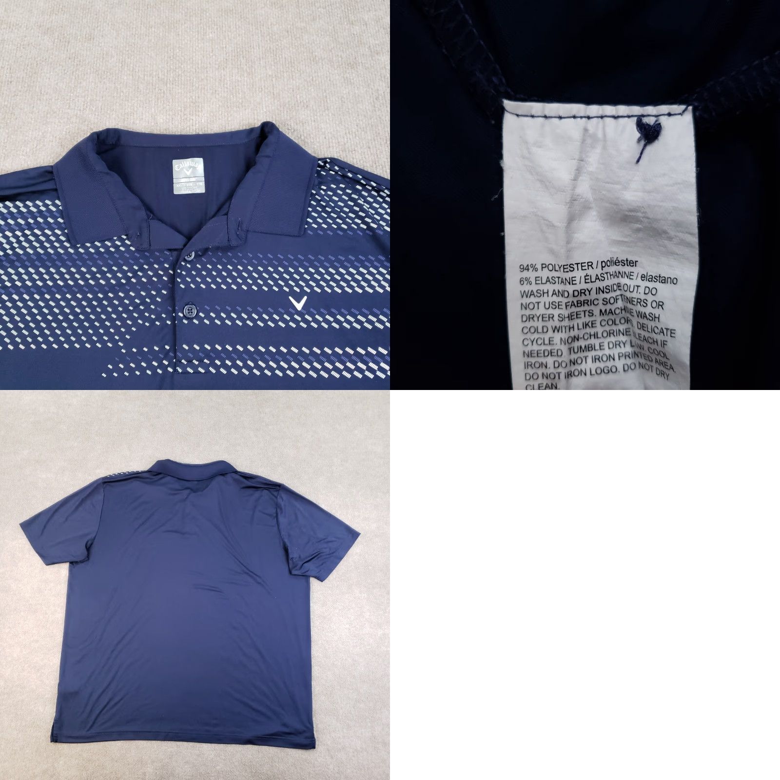 Callaway Callaway Polo Shirt Men 2XL Blue Golf Short Sleeve Stretch Wicking Polo Shirt Size US XXL / EU 58 / 5 - 9 Thumbnail