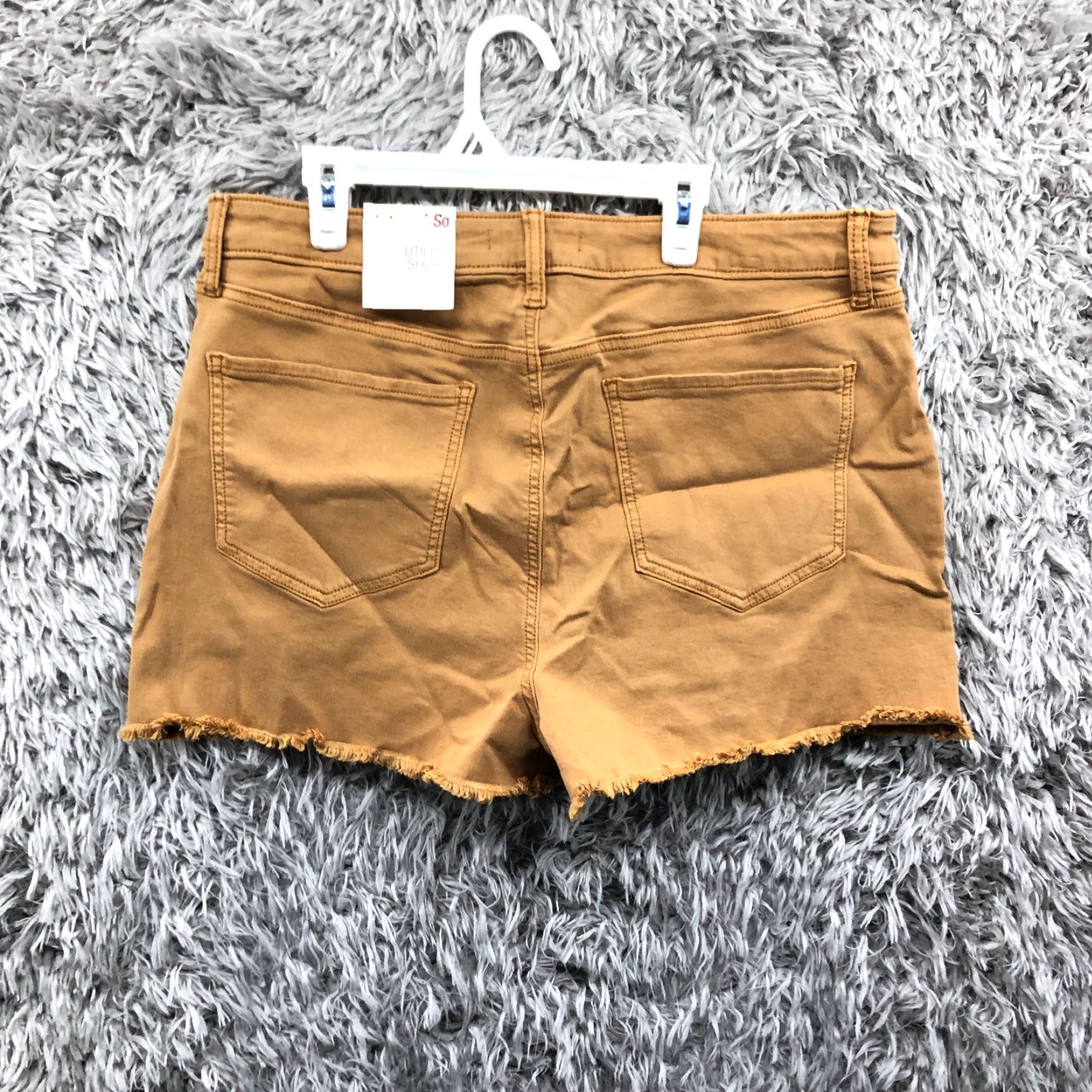Vintage SO High Rise Utility Short Juniors 17 Dark Wash Brown Denim Jean Women Jeans 5-Pocket Regular Cotton Modern 90s? Size 38" / US 16 / IT 52 - 4 Thumbnail