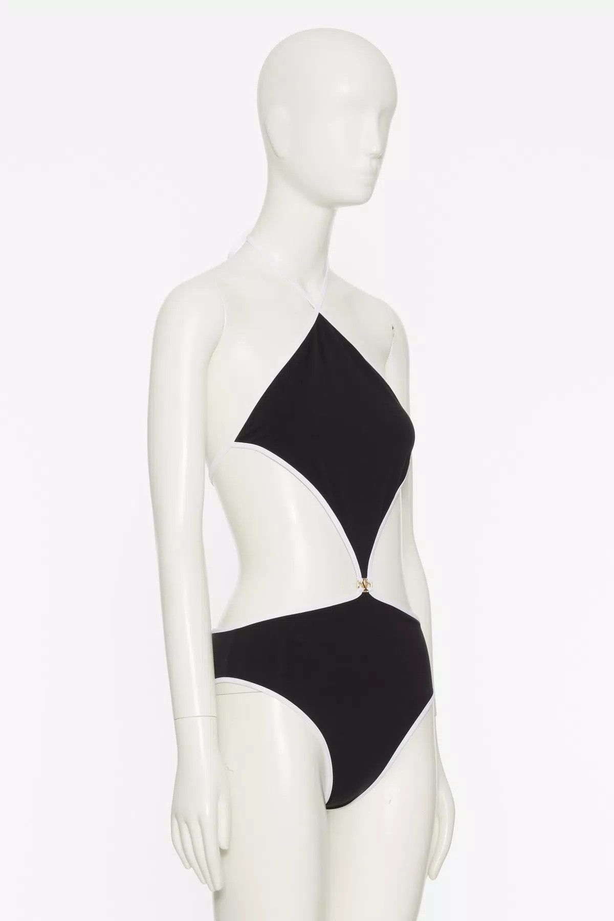 Valentino o1s1wg110426 Lycra Swimsuit in Nero Size XL / US 12-14 / IT 48-50 - 3 Thumbnail