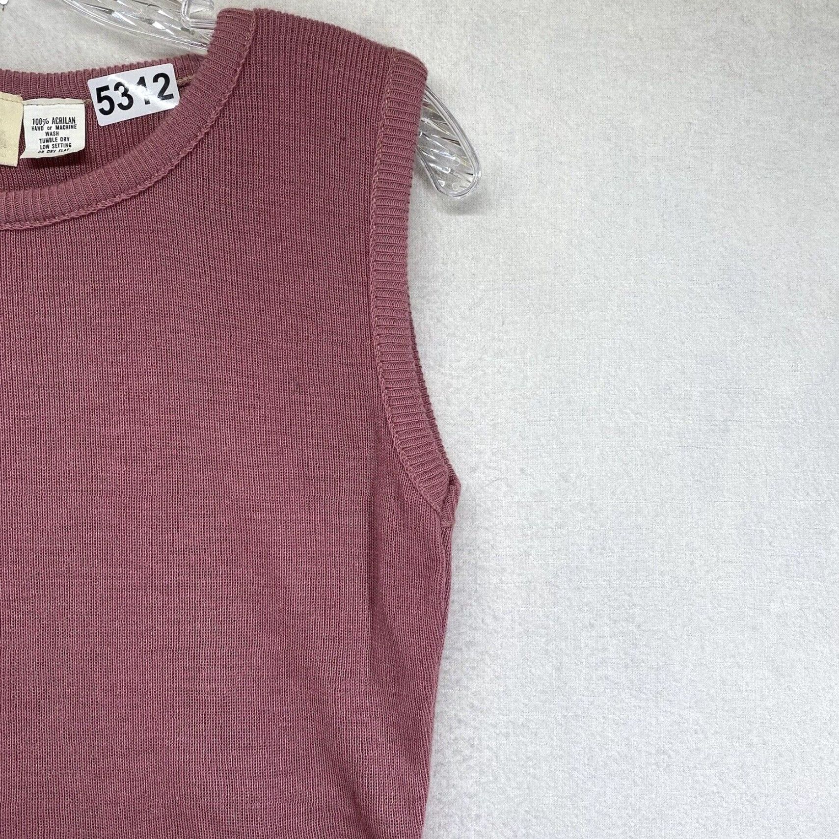 Vintage VINTAGE Fire Islander Women’s Sweater Vest Large Knit Sleeveless Pullover Cottagecore Pink 80s US Made Size L / US 10 / IT 46 - 5 Thumbnail