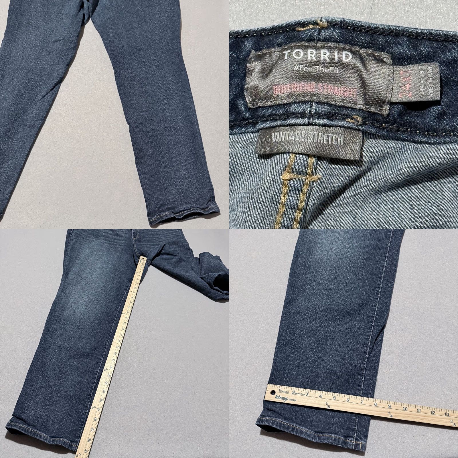 Torrid Torrid Jeans Women Blue Vintage Stretch Boyfriend Straight - 24XT 31in Inseam 5-Pocket Denim Regular Rise Size 42" / US 20 - 8 Thumbnail