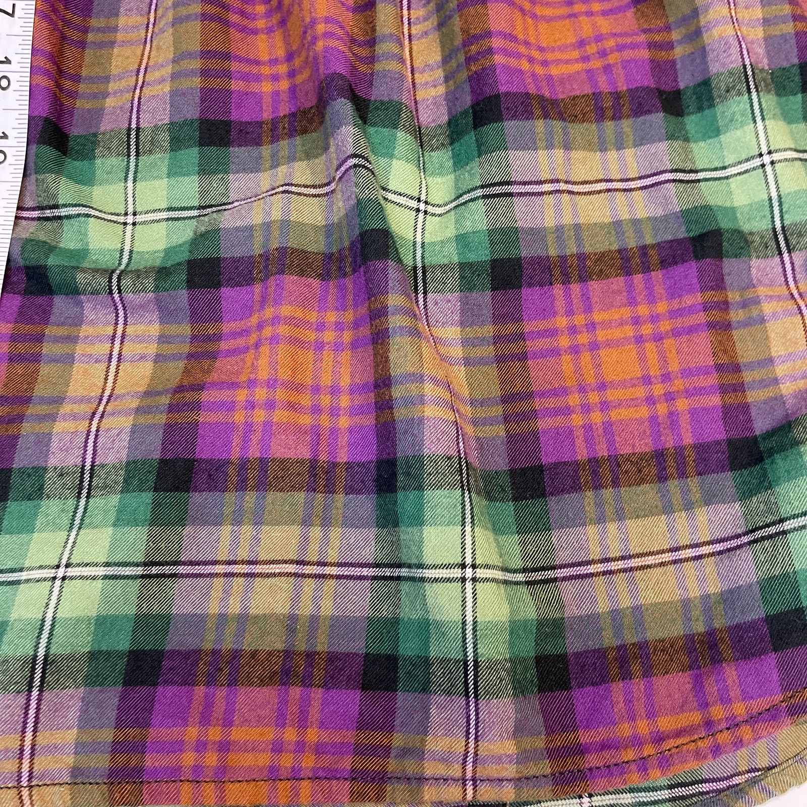 Lands' End Lands End Pullover Pleated Bib Plaid Tunic Top, 8 Size M / US 6-8 / IT 42-44 - 9 Thumbnail