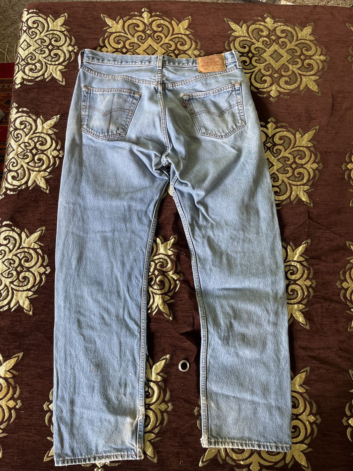 Levi's 1990s PATCHWORK DOUBLE KNEED LEVIS 501 Size US 36 / EU 52 - 10 Thumbnail