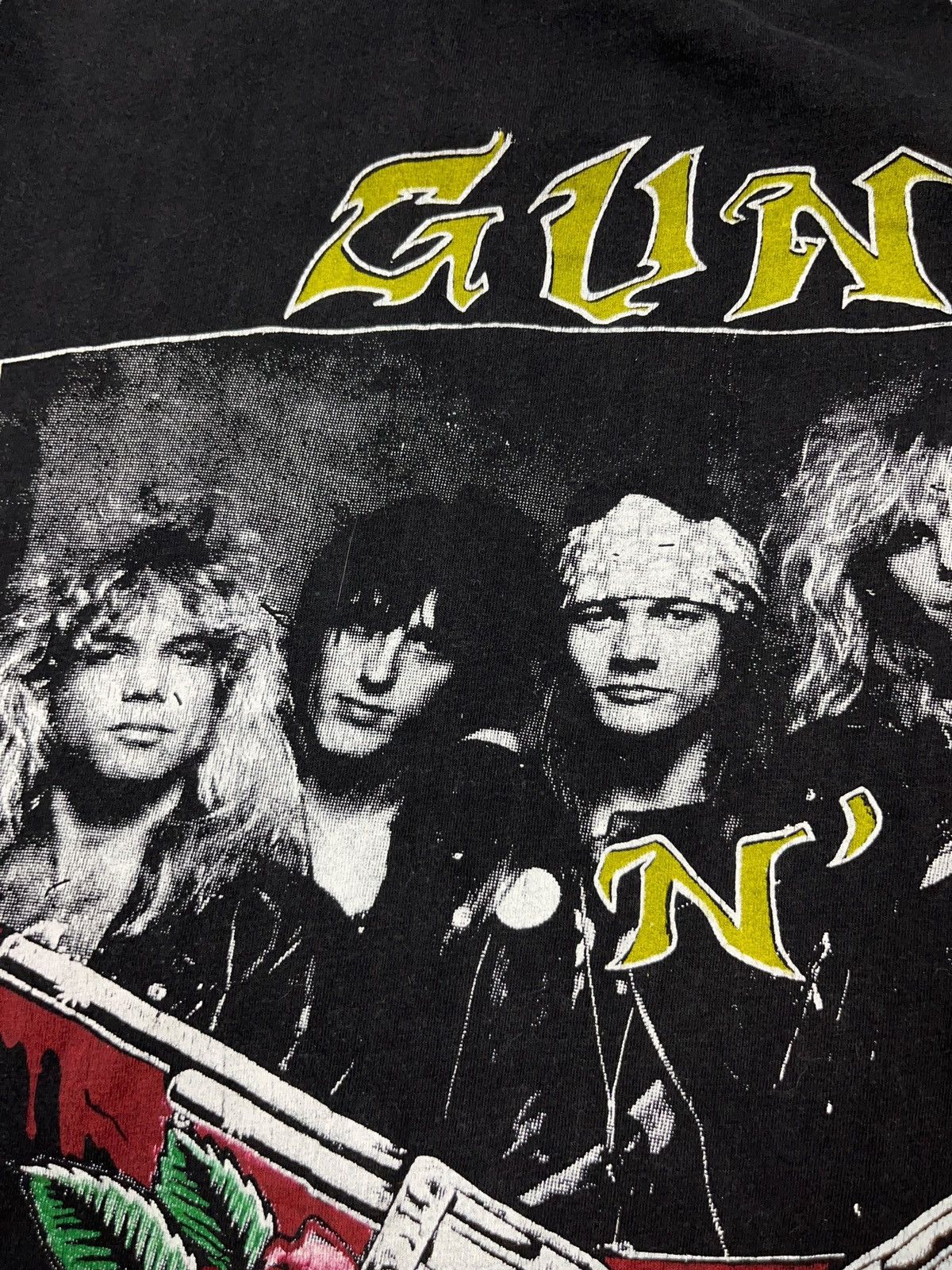 Band Tees Vintage 90s Guns N Roses Bootleg T-shirt Single Stitch rare Size US XL / EU 56 / 4 - 12 Thumbnail