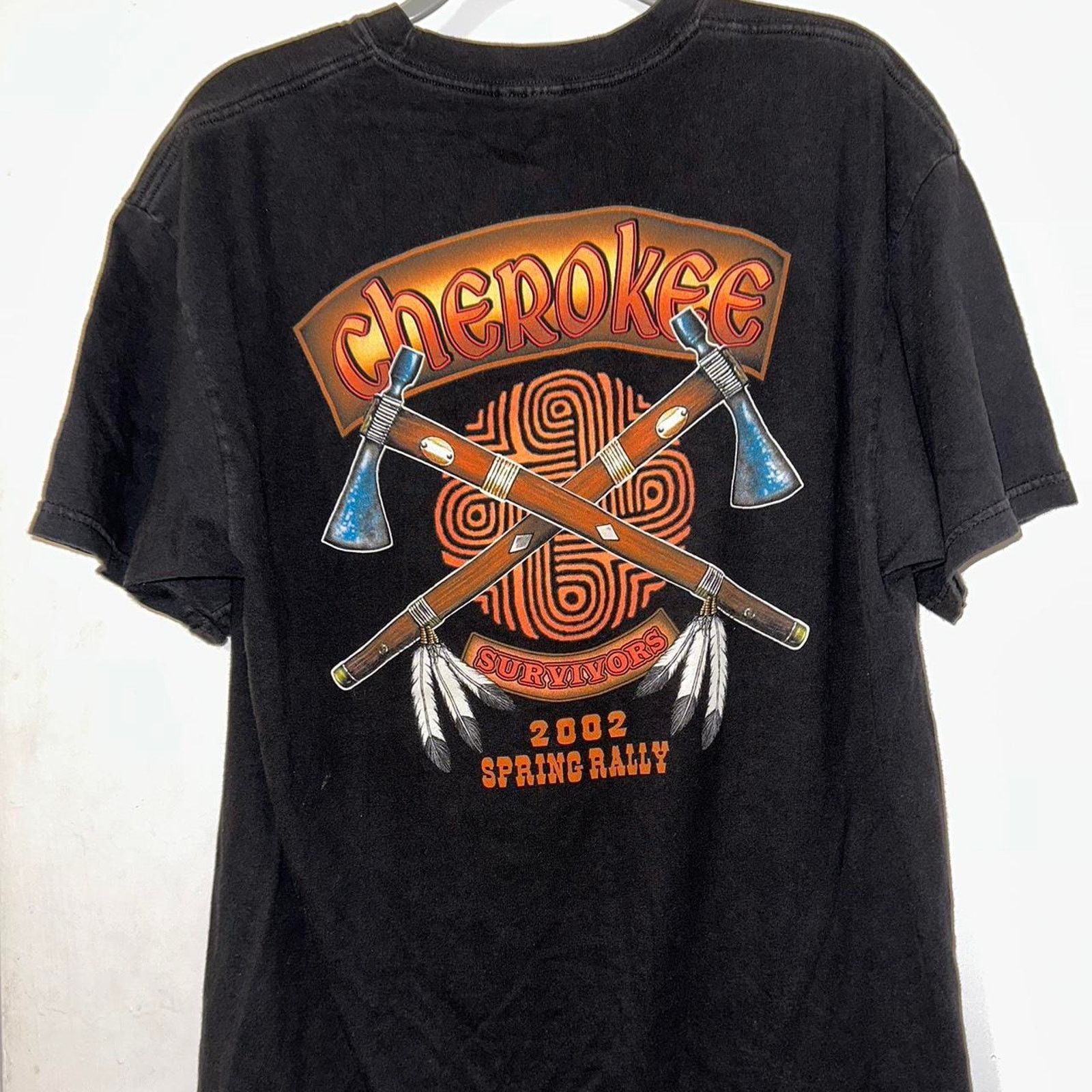 Harley Davidson Vintage 2002 Cherokee Survivors Motorcycle T shirt size L Size US L / EU 52-54 / 3 - 2 Thumbnail
