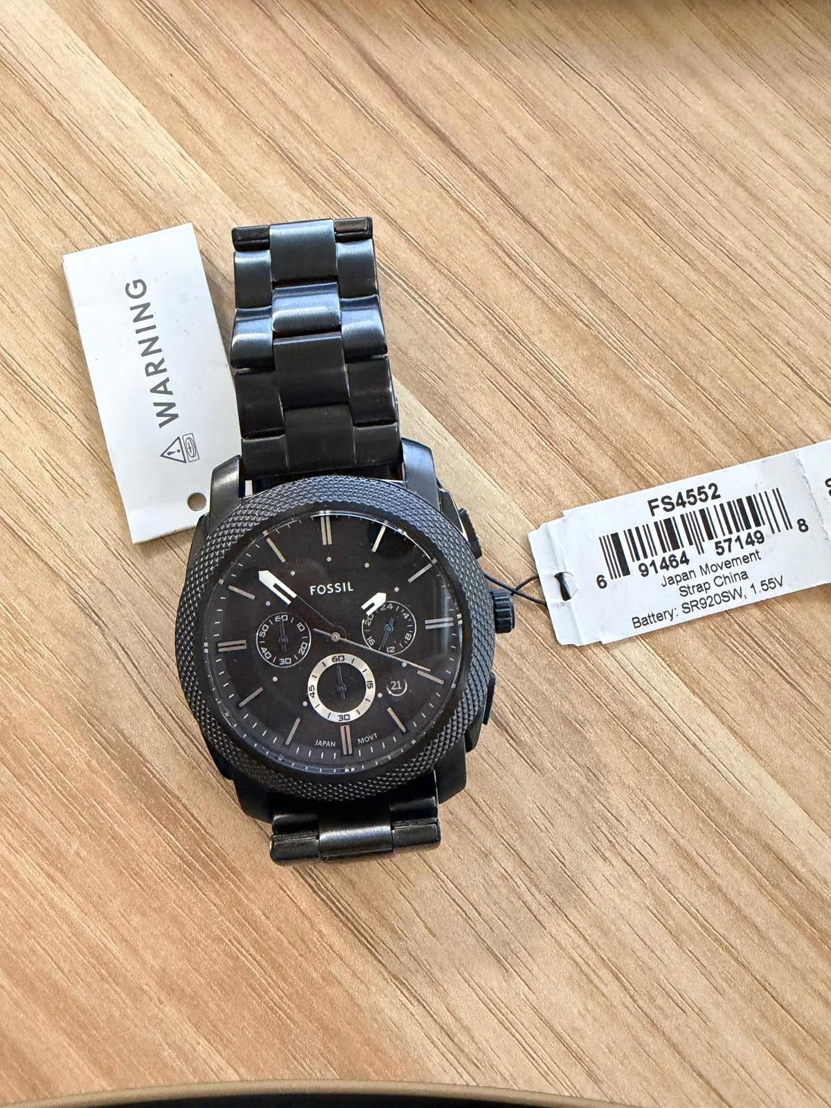 Fossil New Fossil Machine FS4552IE Black StainlessSteel Chronograph Size ONE SIZE - 3 Thumbnail